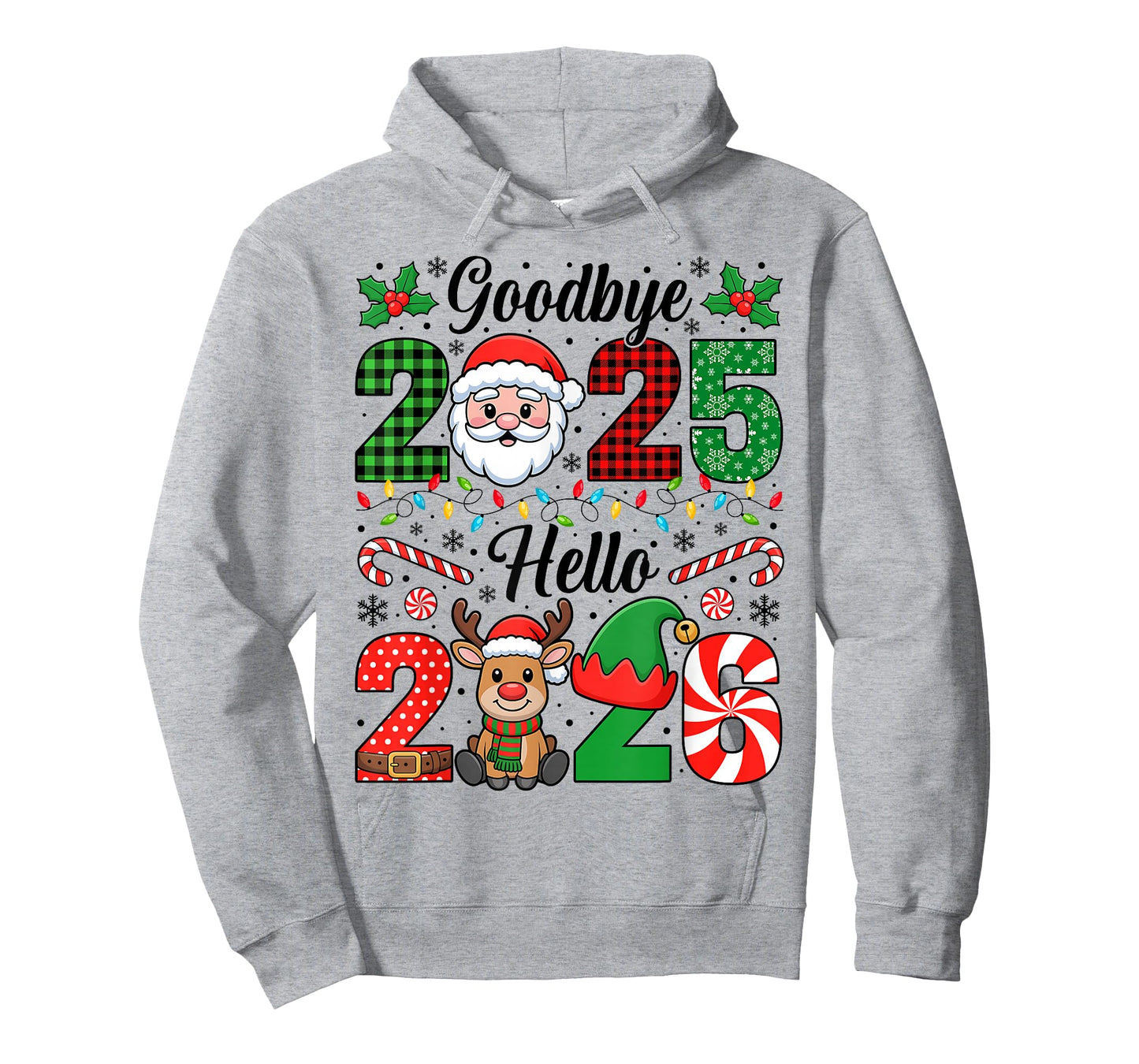 Goodbye 2025 Hello 2026 Christmas Matching Family Pajama T-Shirt