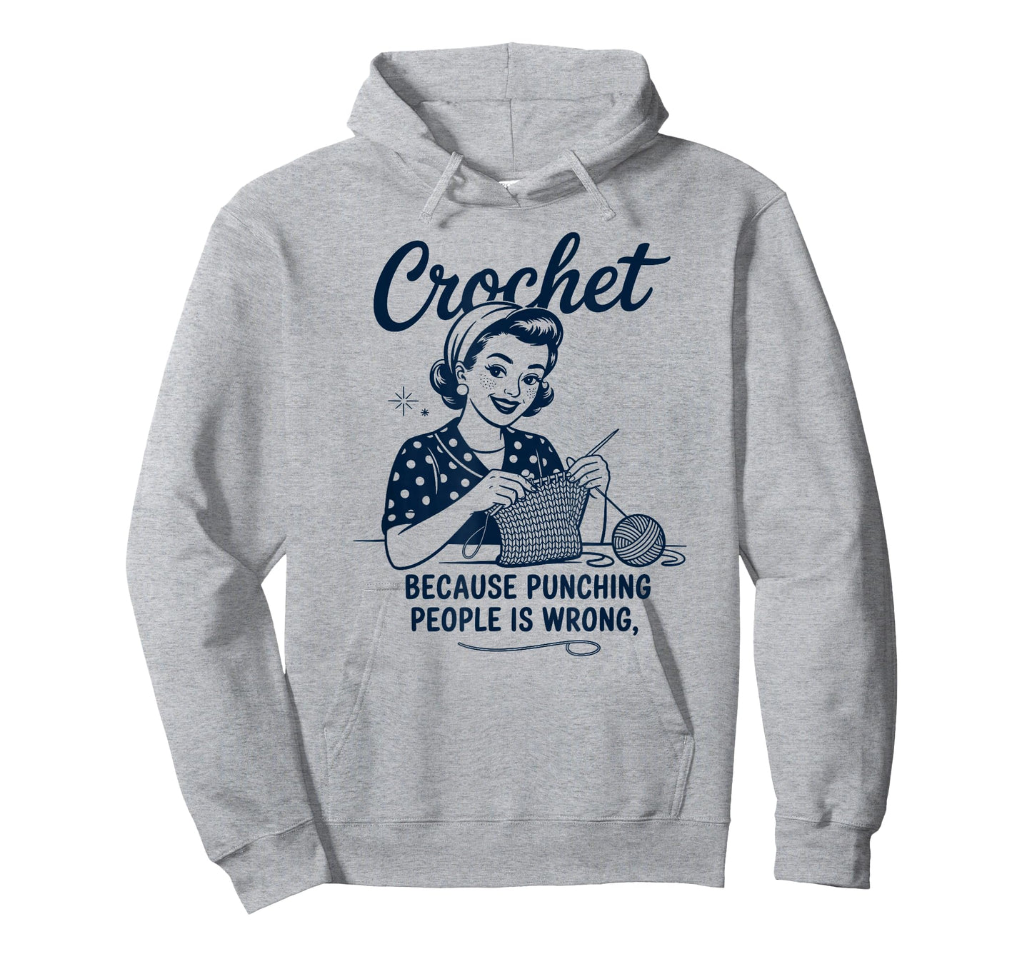 Crochet Because Punching People is Wrong T-Shirt