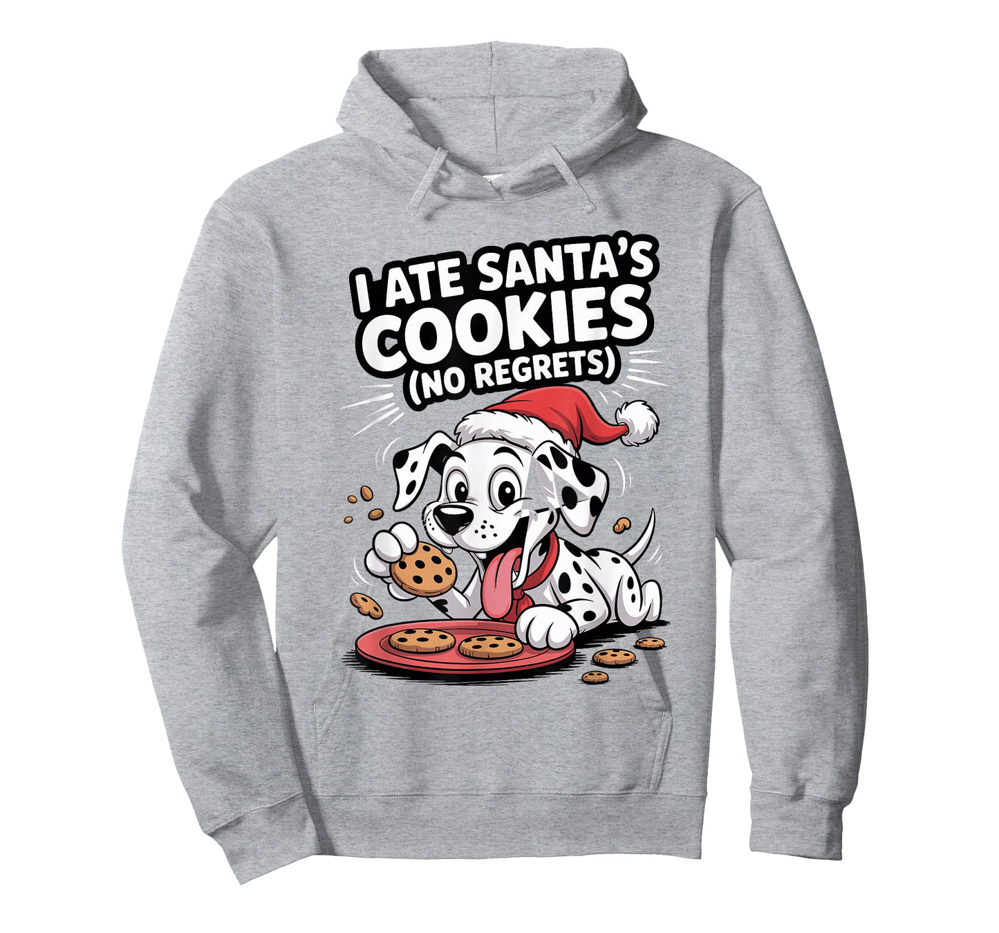 I Ate Santas Cookies Xmas Puppy Funny Christmas Dalmatian T-Shirt