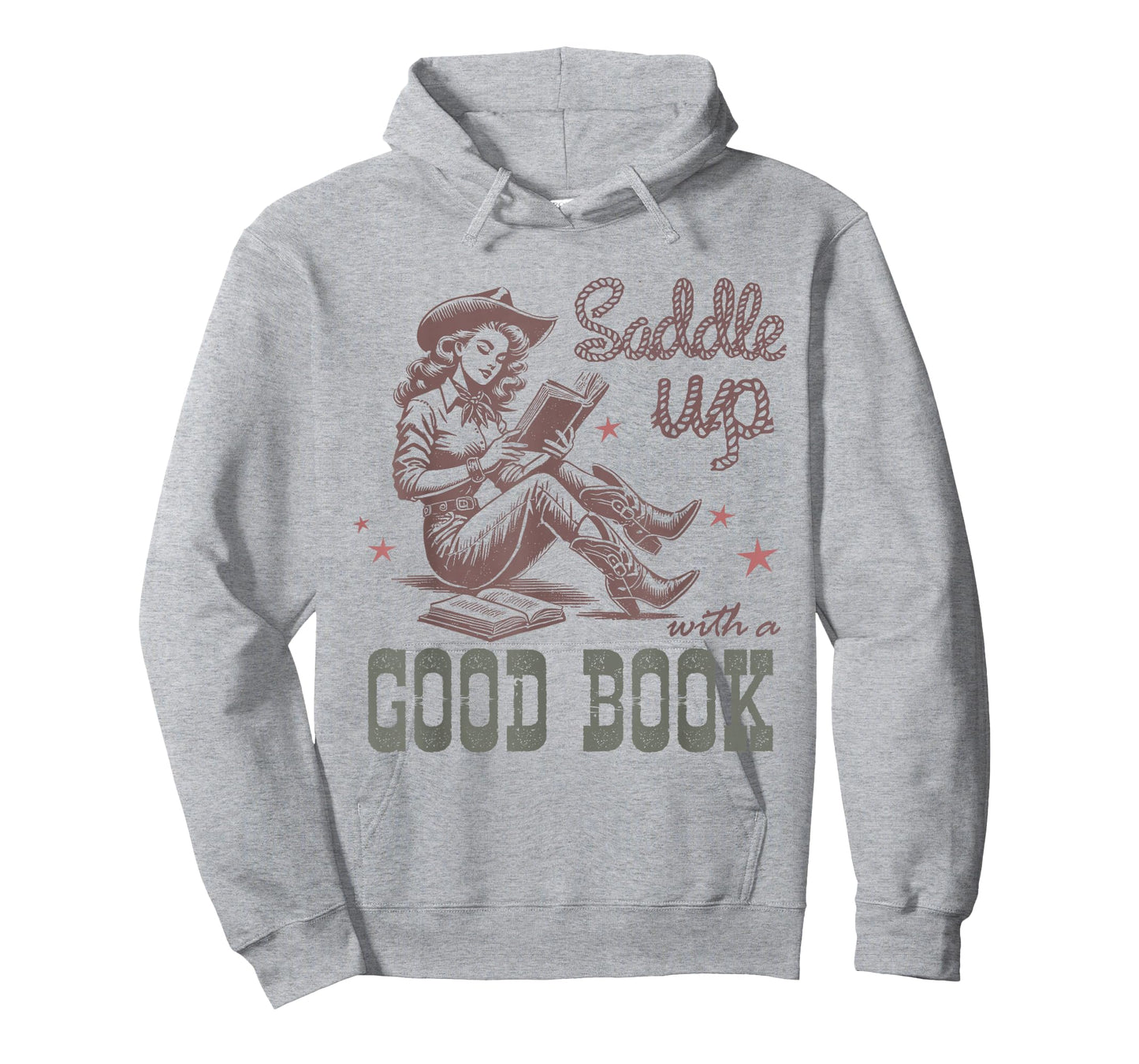 Retro Cowgirl ReadingTee Saddle Up With A Good Book Western T-Shirt