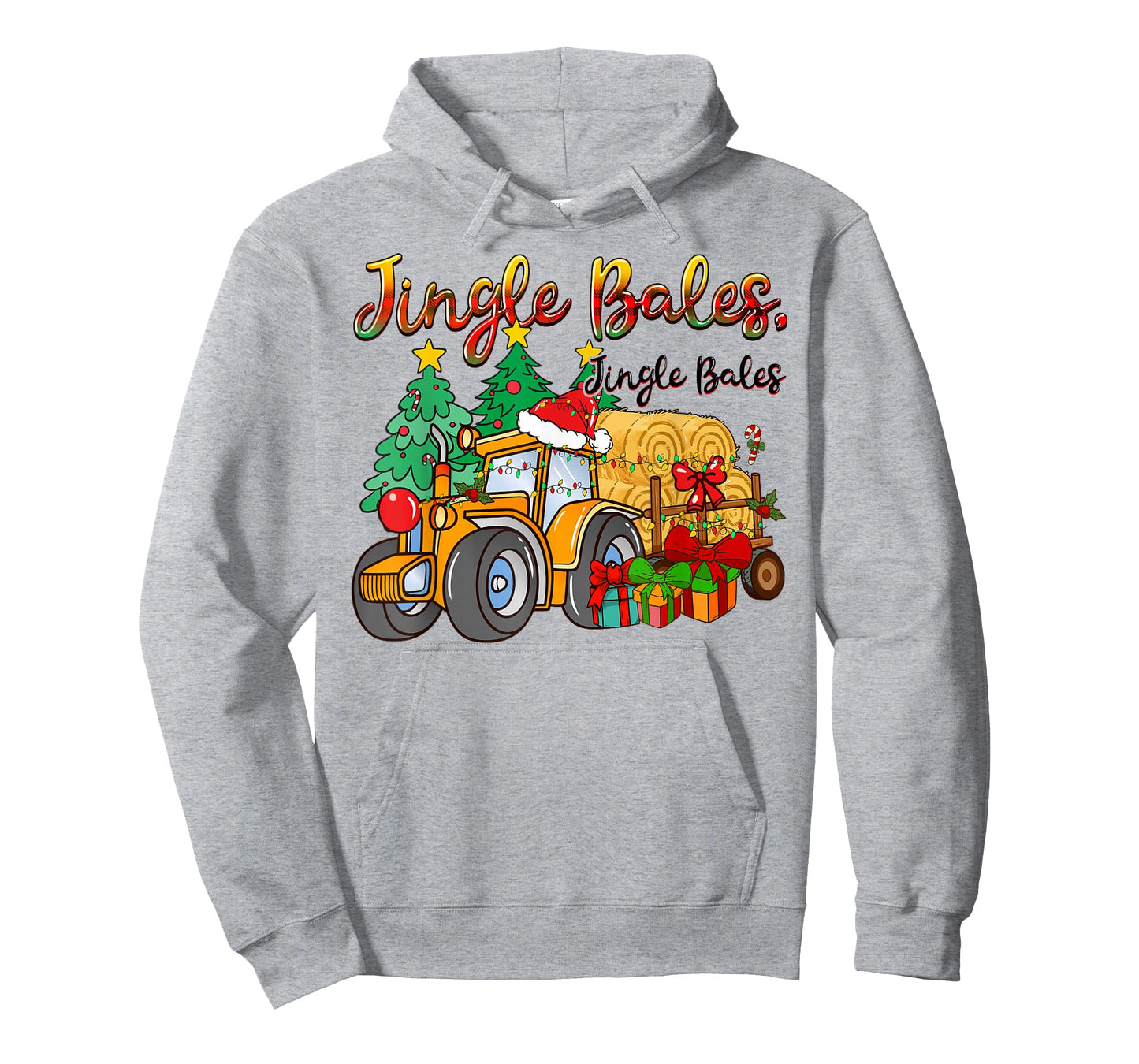 Jingle Bales Tractor Farm Christmas Pun T-Shirt