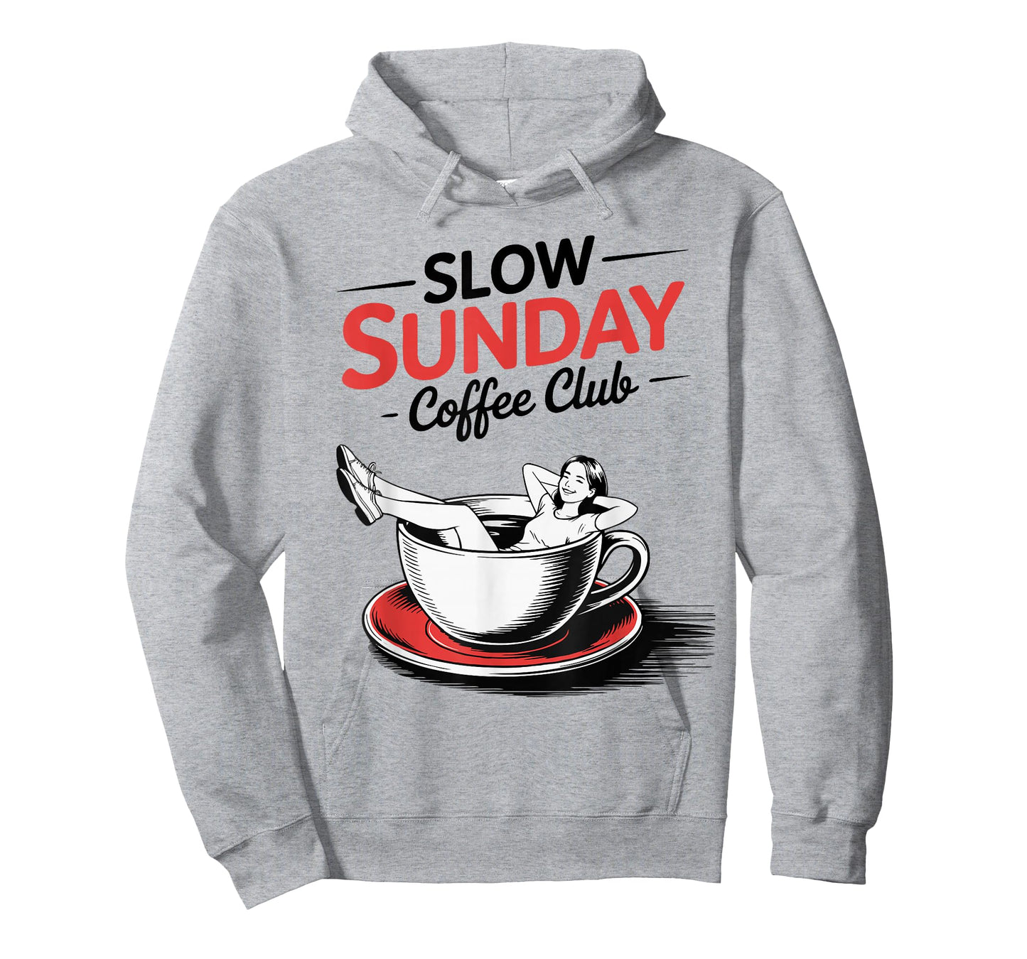 Slow Sunday-Coffee Club Relaxed Coffee Breakfast Time T-Shirt