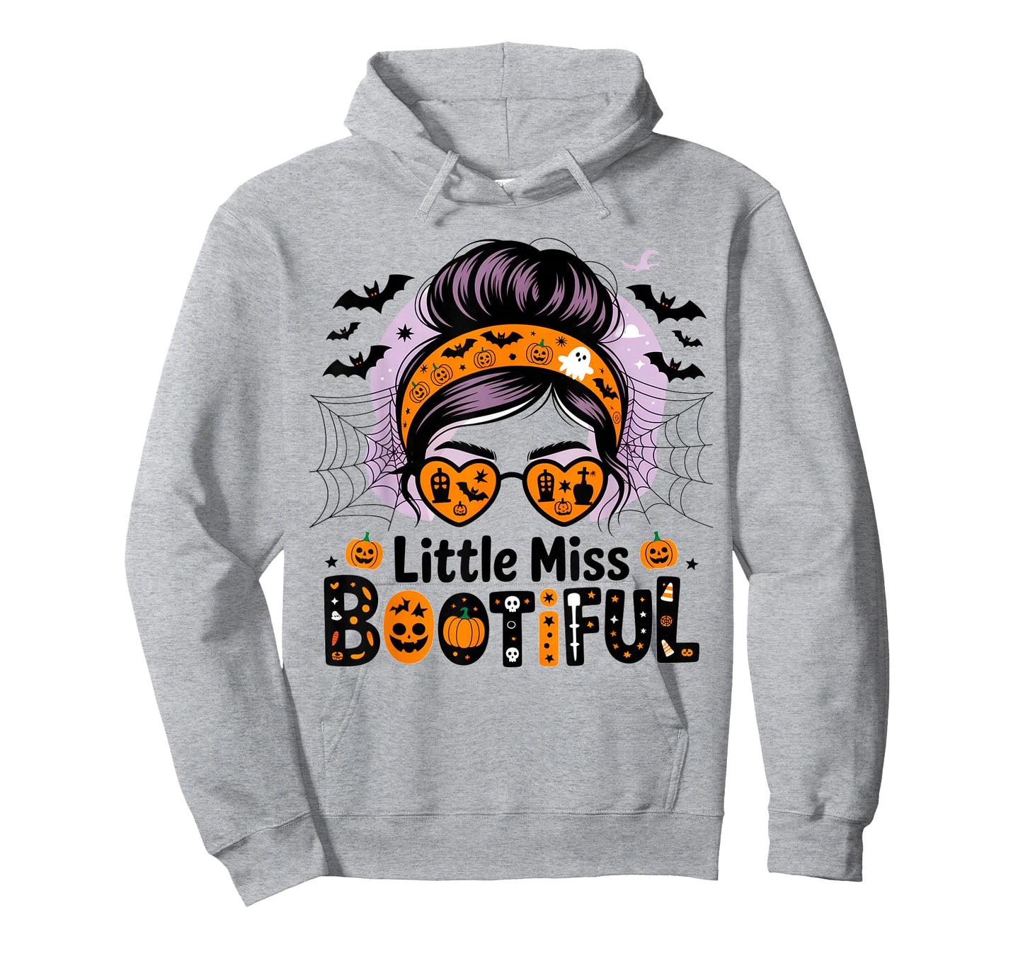 Little Miss Bootiful Messy Bun Halloween Costumes Girl Kid T-Shirt
