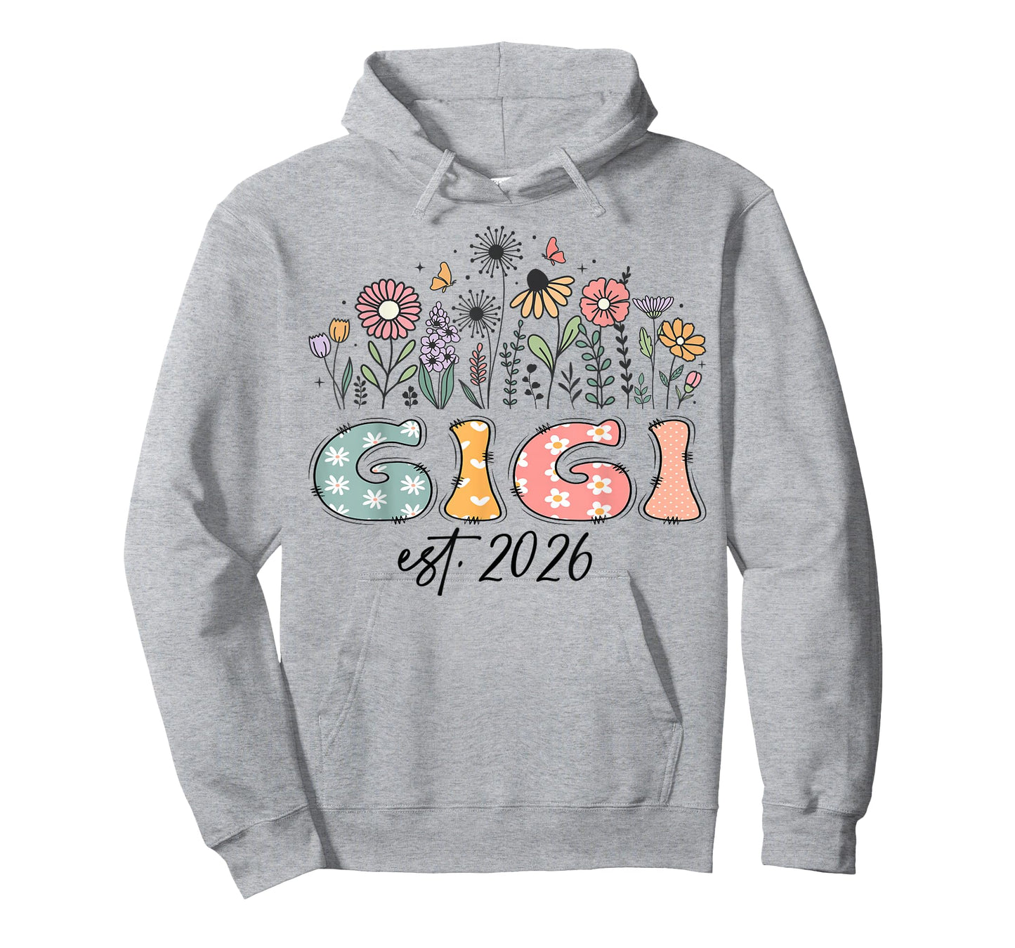 Promoted to Gigi Est. 2026 Wildflower Family Matching T-Shirt