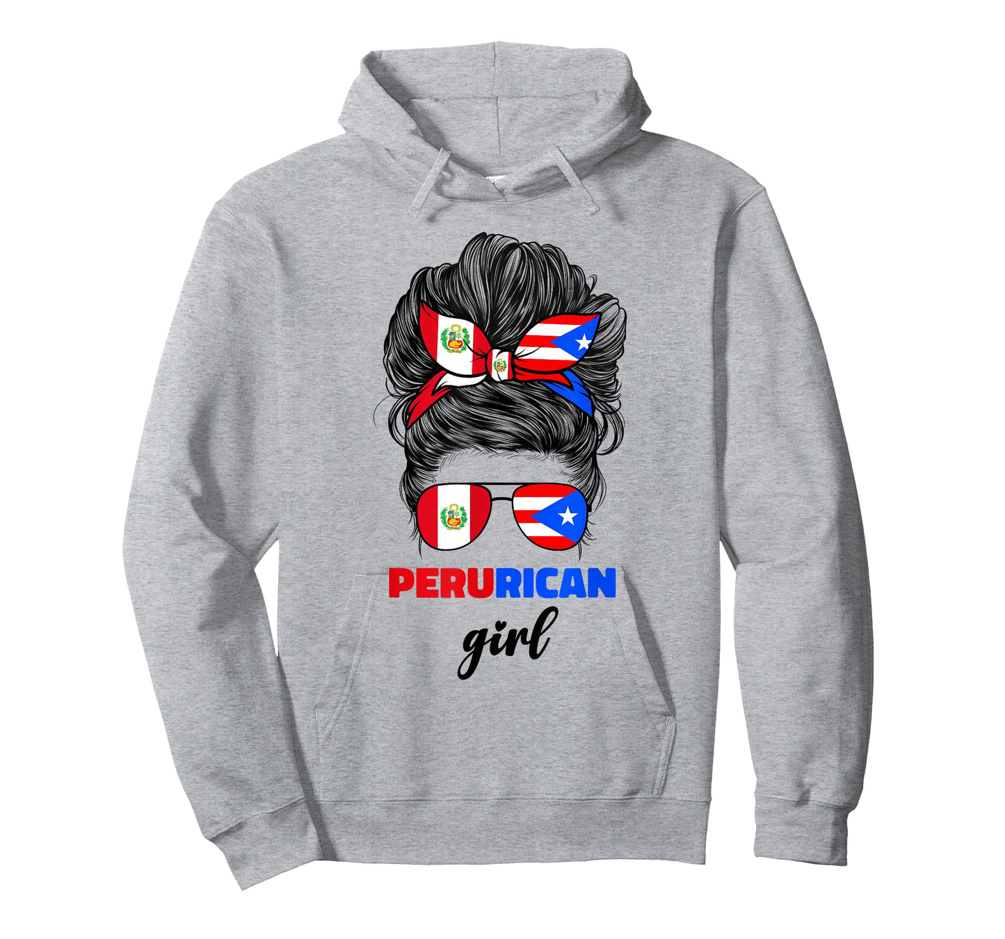 Half Peruvian And Puerto Rican Rico Peru Flag Girl Women Mix T-Shirt