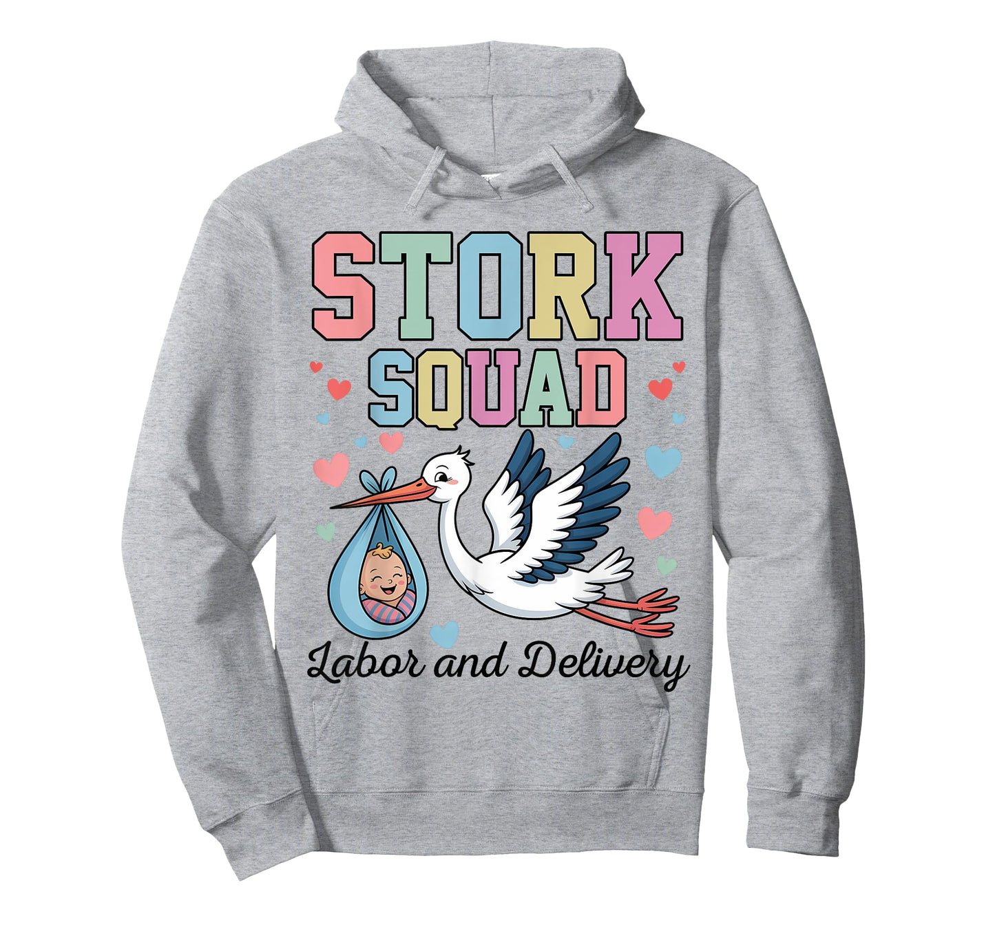 Labour and Delivery Stork Squad Nurse L & D Nurse OB Nurse T-Shirt
