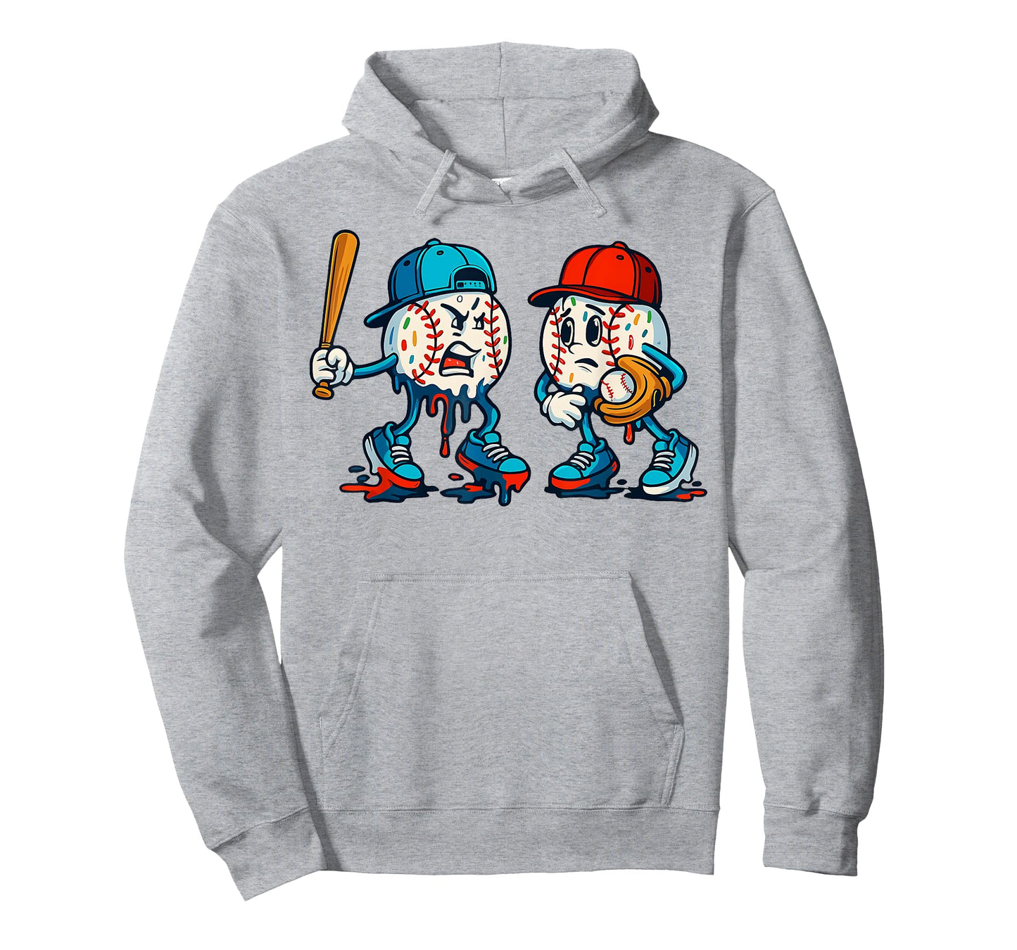 Ice Cream Drip Baseball Funny Argument Sports Boys Men Youth T-Shirt