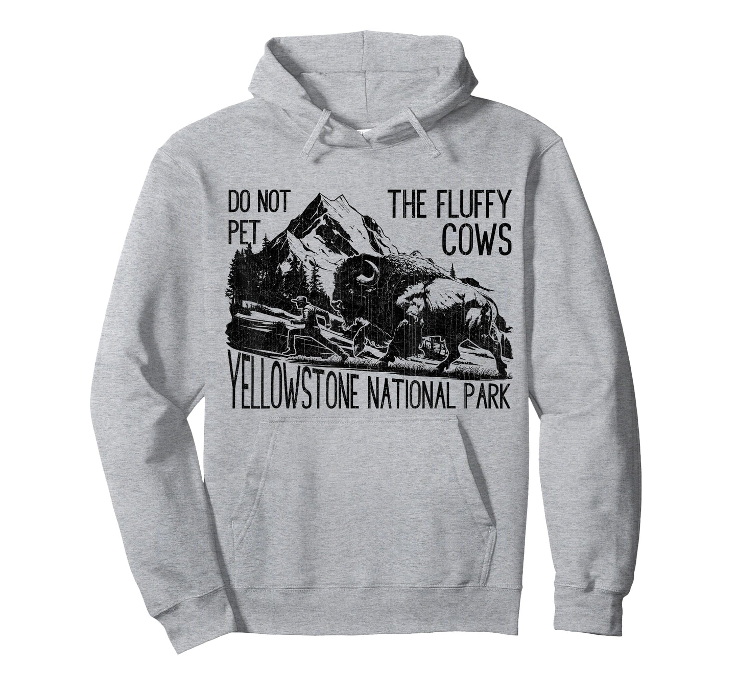 Do Not Pet The Fluffy Cows Yellowstone National Park Vintage T-Shirt