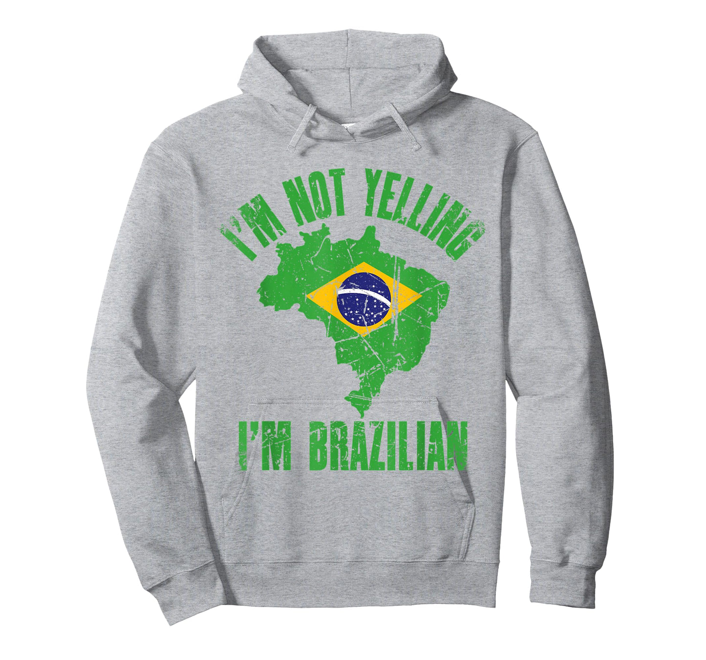I'm Not Yelling I'm Brazilian | Retro Distressed Brazil T-Shirt