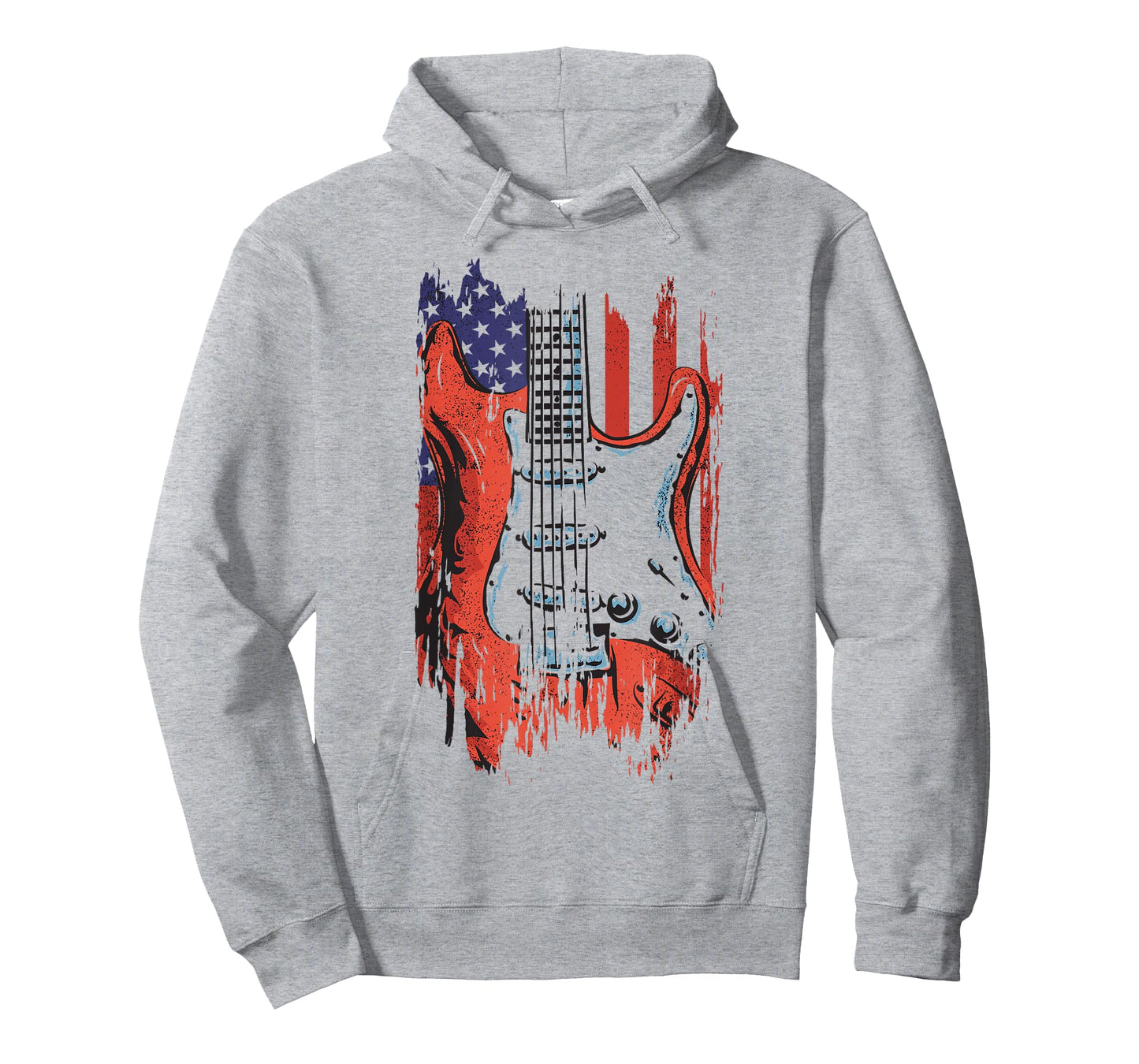 American Flag Guitar 4th of July Guitarist USA Country Music T-Shirt