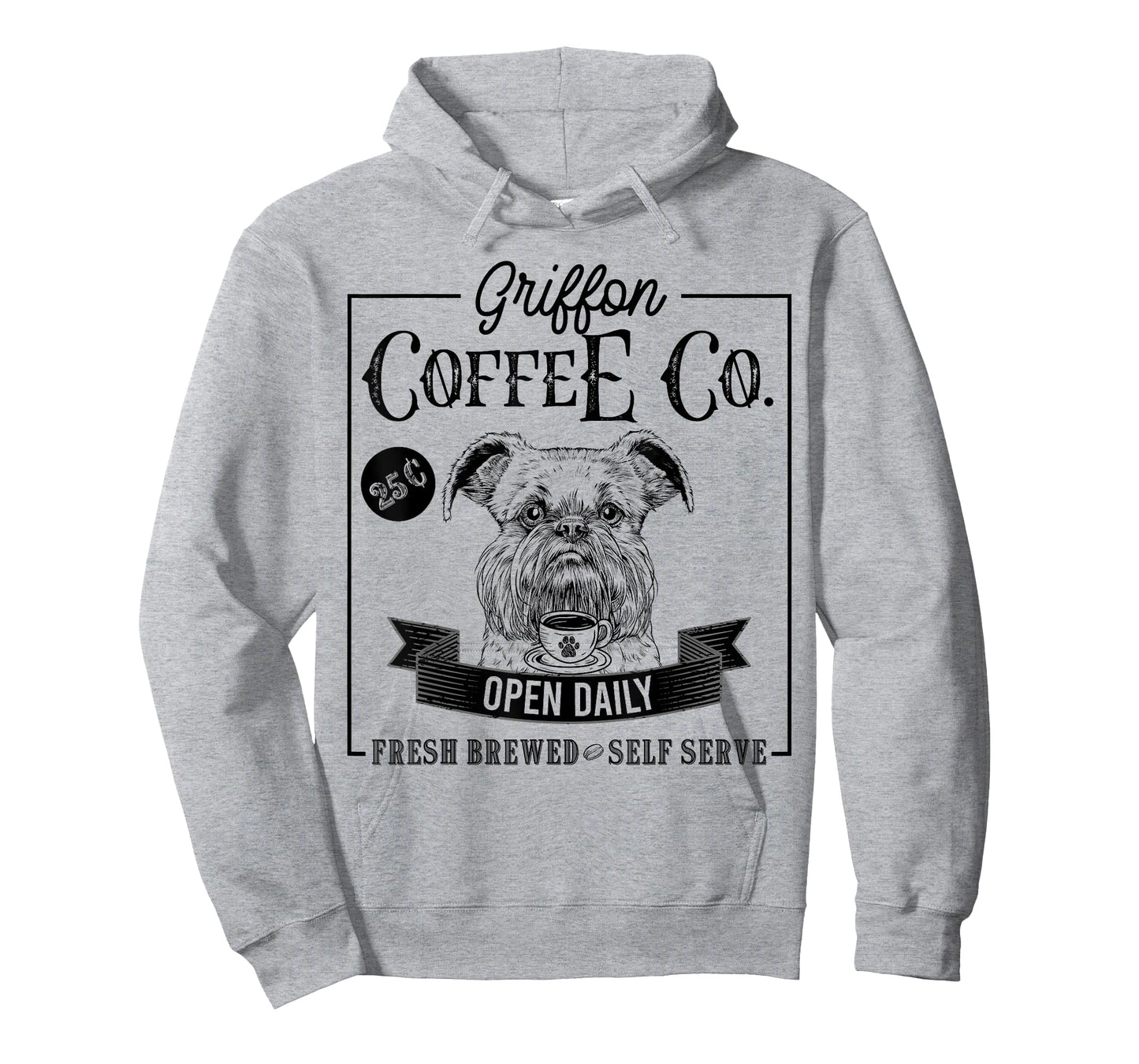 Retro Brussels Griffon Coffee Funny Dog Mom Coffee Lover T-Shirt