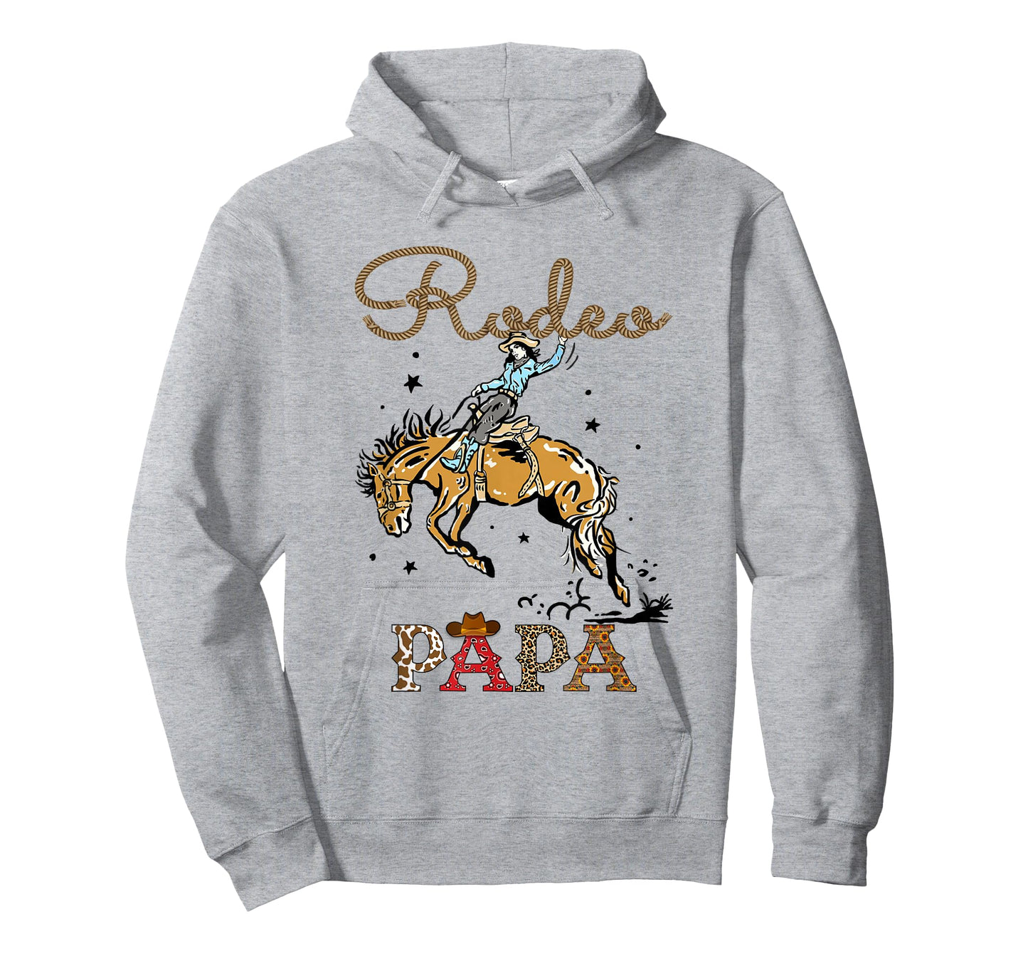 Rodeo Papa Cowboy Cowgirl Birthday Matching Family T-Shirt