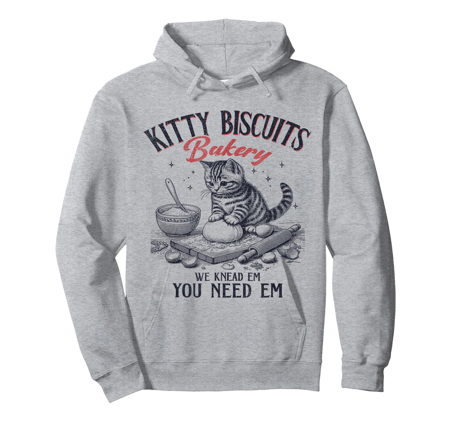 Kitty Biscuits We Knead Em You Need Em Cat Lover Baking T-Shirt