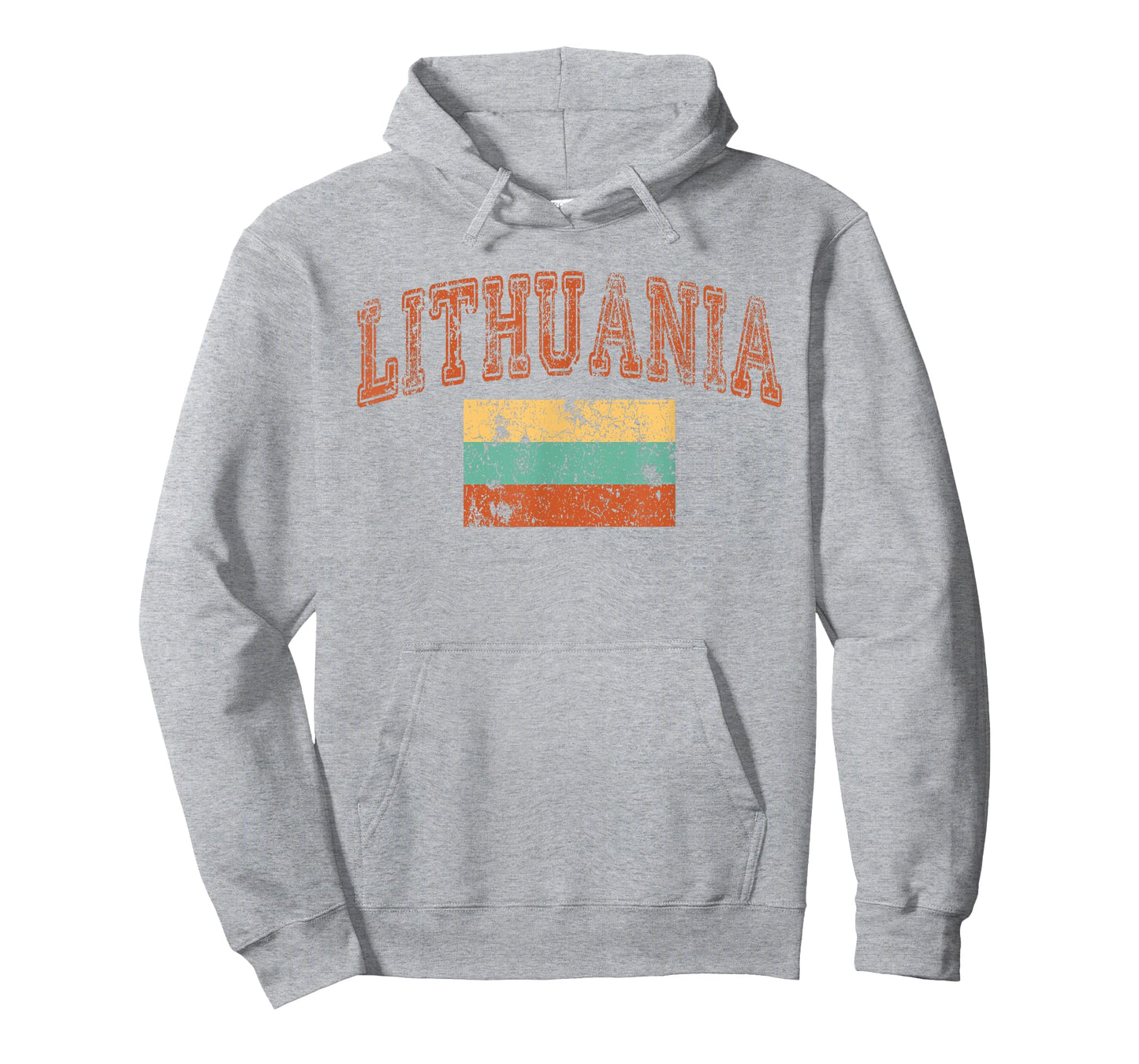 Vintage Retro Faded Lithuania Flag Lithuanian Pride T-Shirt