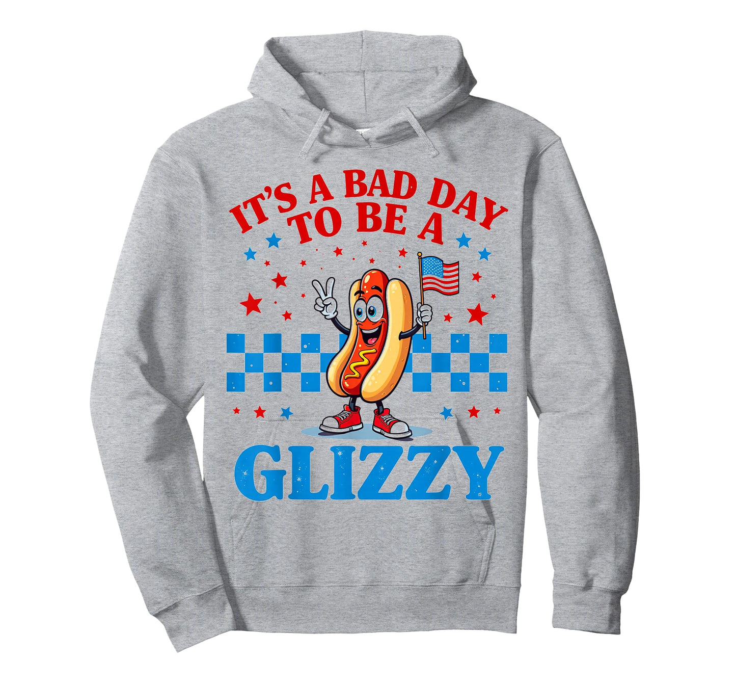 Funny Hot Dog Glizzy 4th of July 2025 Patriotic USA Flag Fun T-Shirt