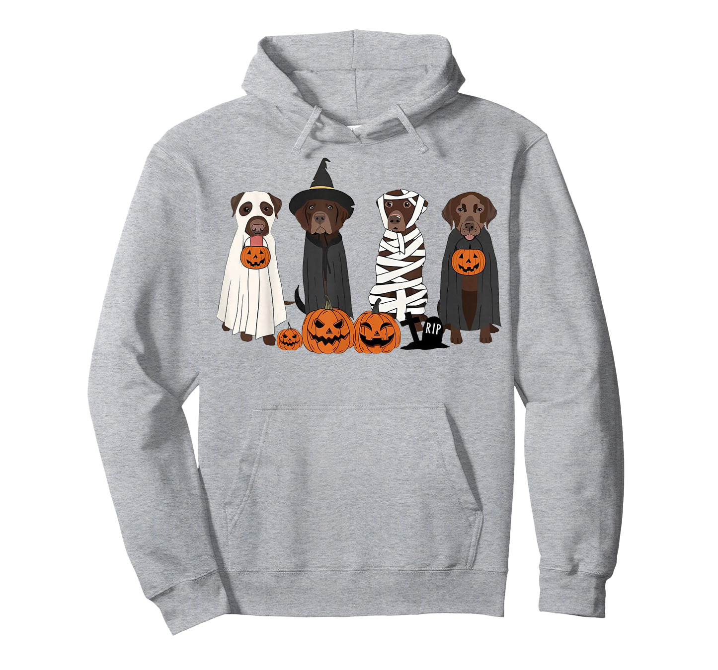Halloween Brown Labrador Ghost Spooky Chocolate Lab Dog Mama T-Shirt