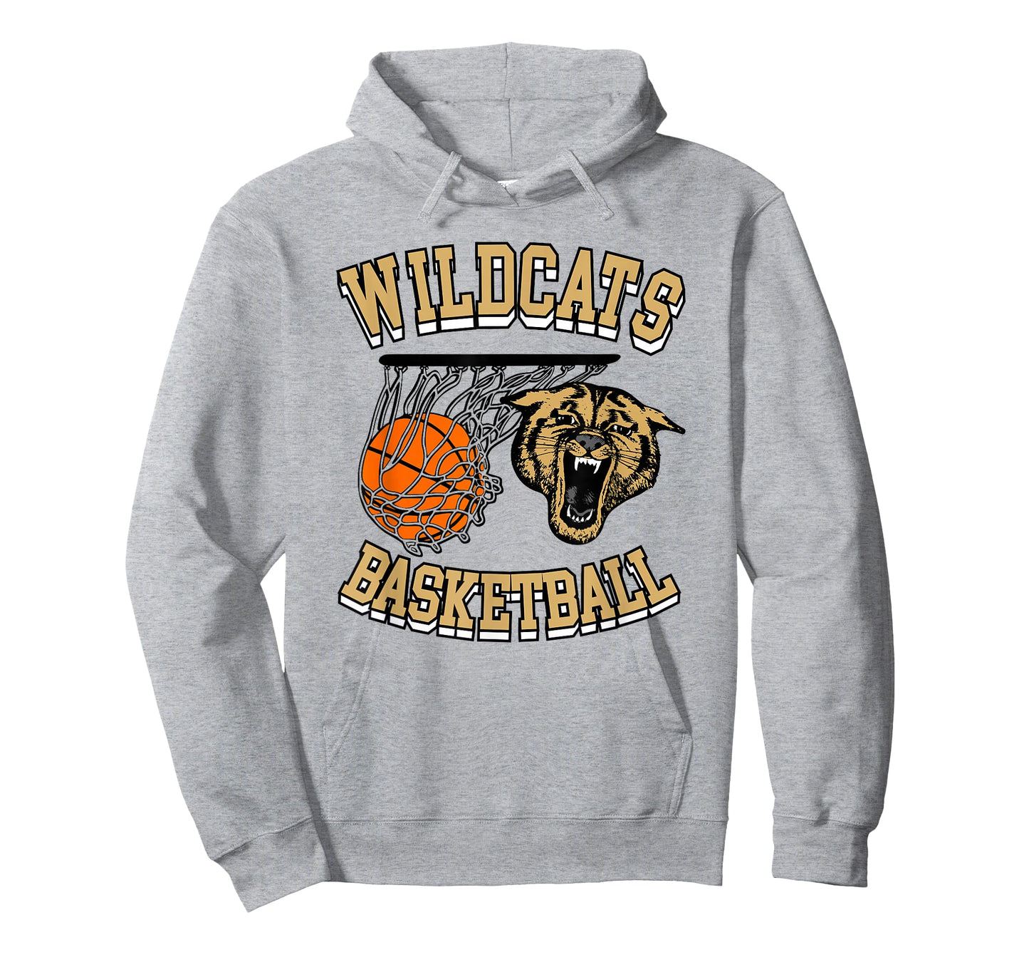 Wildcats Basketball Mom Wildcats Gold Black Wildcat Mascot T-Shirt