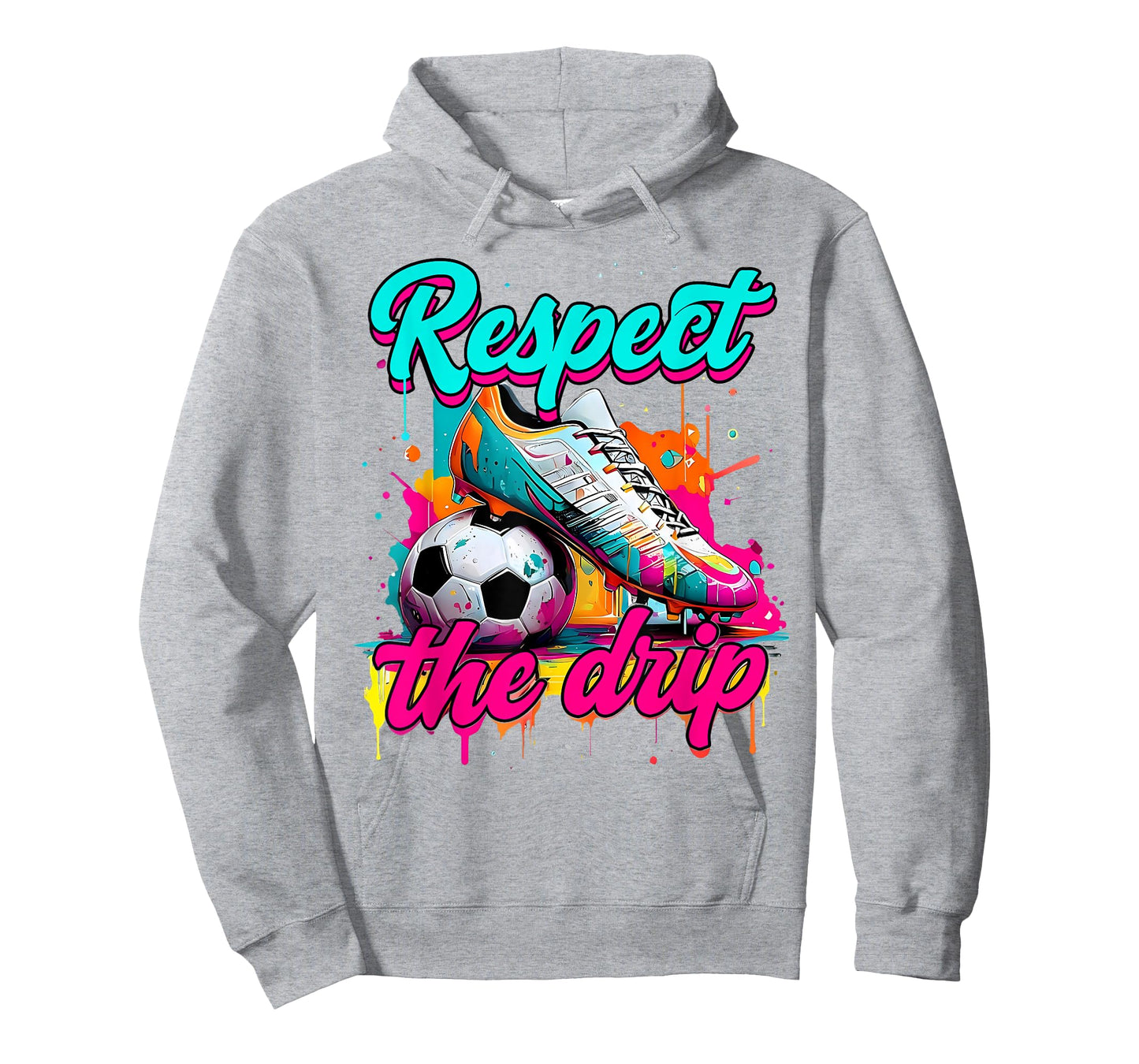 Respect The Drip Soccer Ice Cream Drip with Sprinkles T-Shirt