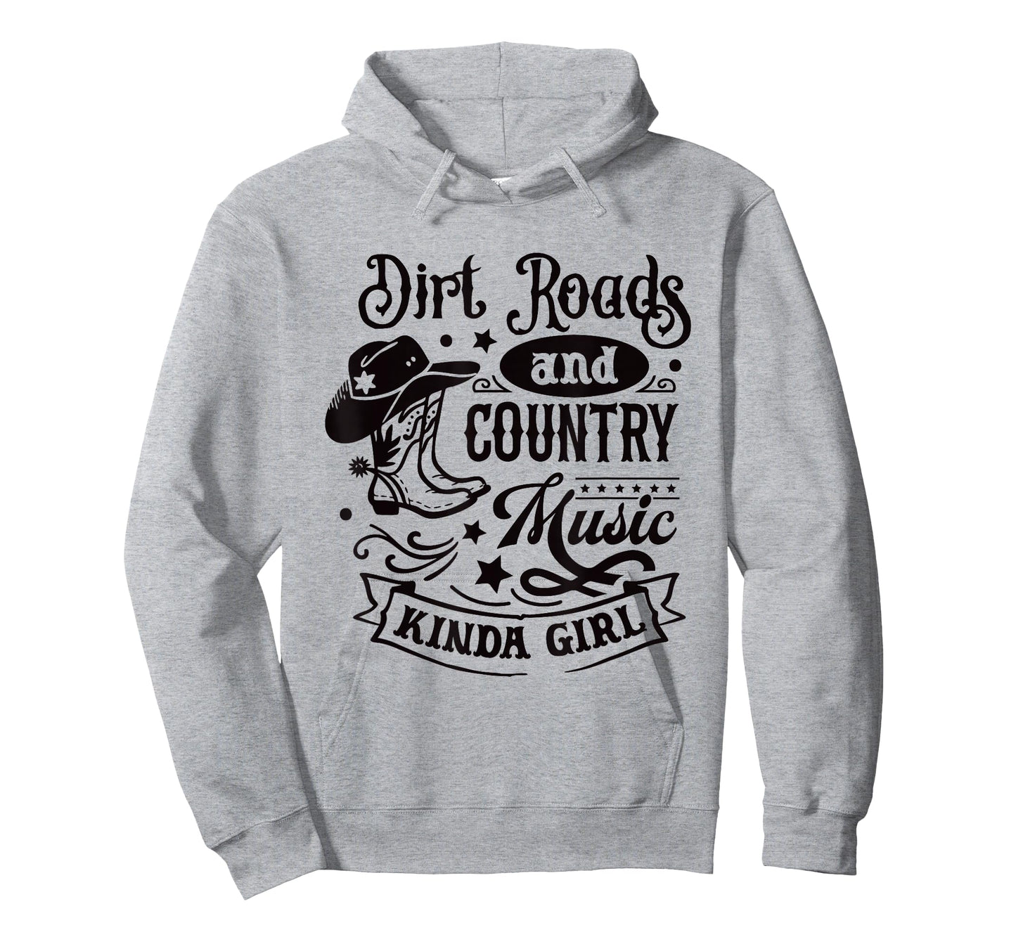 Dirt Roads Country Music Kinda Girl / Cowgirl Southern Quote T-Shirt