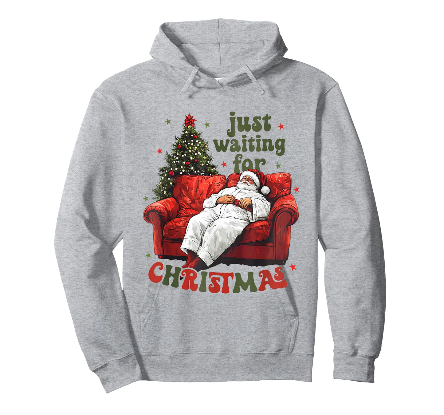Lazy Santa Claus Relaxing On Couch Christmas Holiday Theme T-Shirt