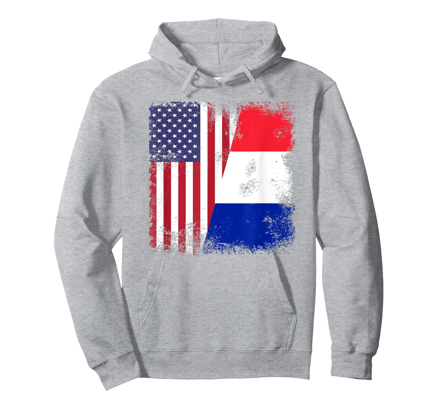 Half French Frenchman Flag T-Shirt | Vintage France USA Gift