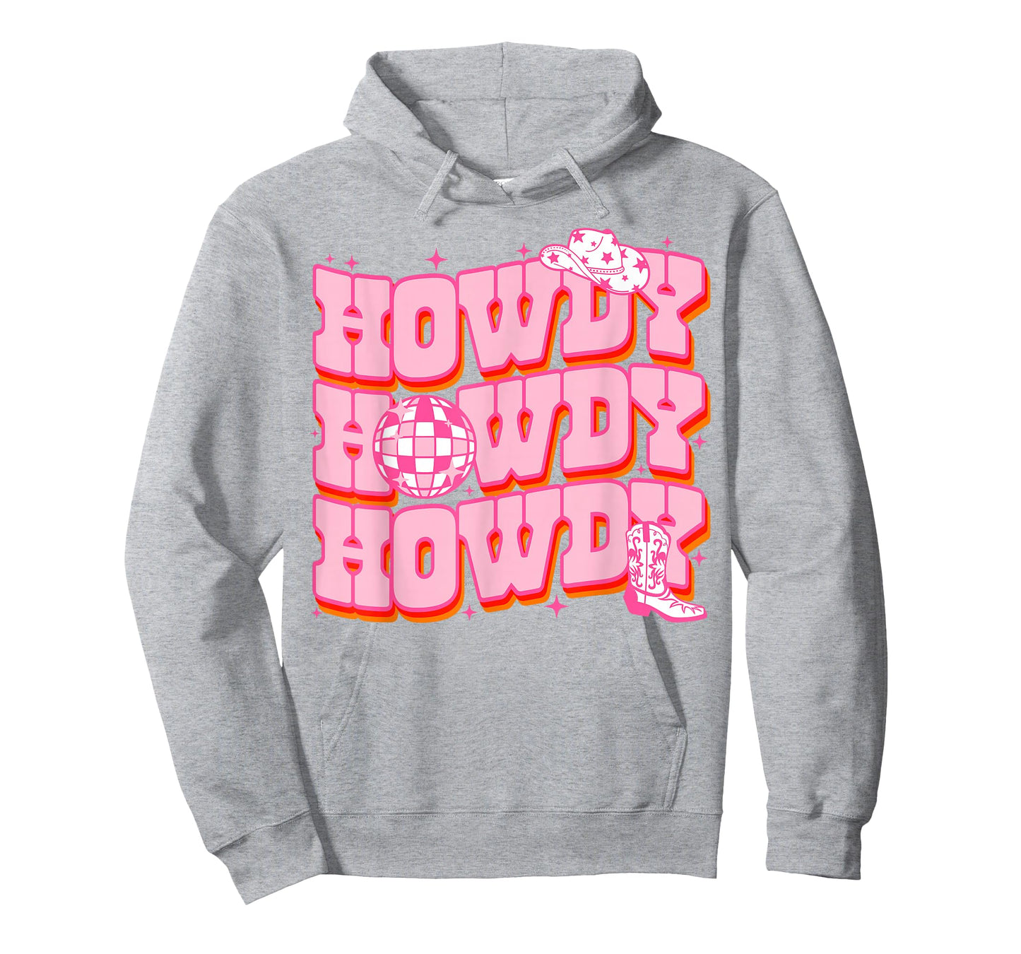 Howdy Southern Western Girl Country Rodeo Pink Cowgirl Disco T-Shirt