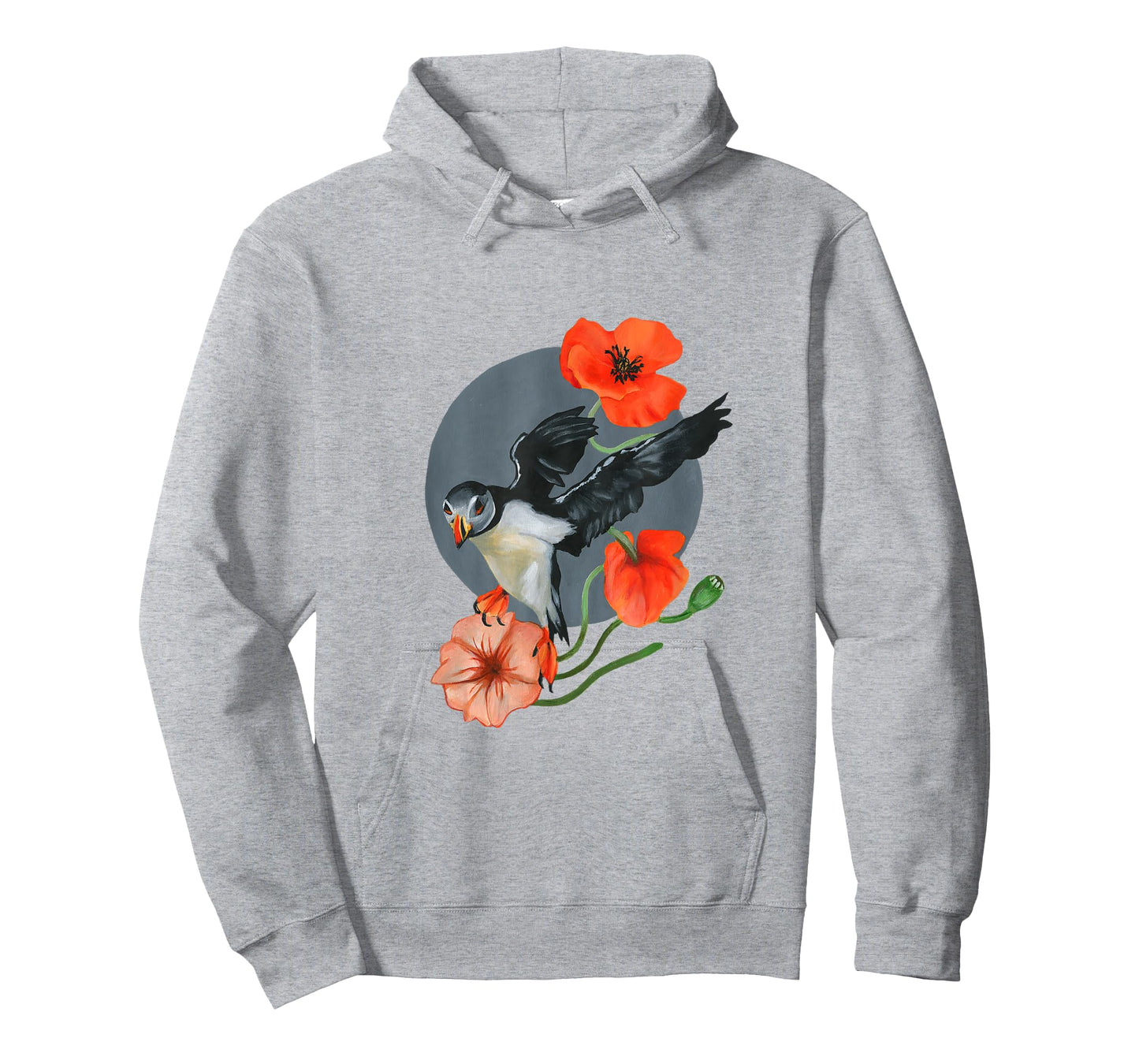 Atlantic Puffin and Flowers Bird fliers Divers Swimmers T-Shirt