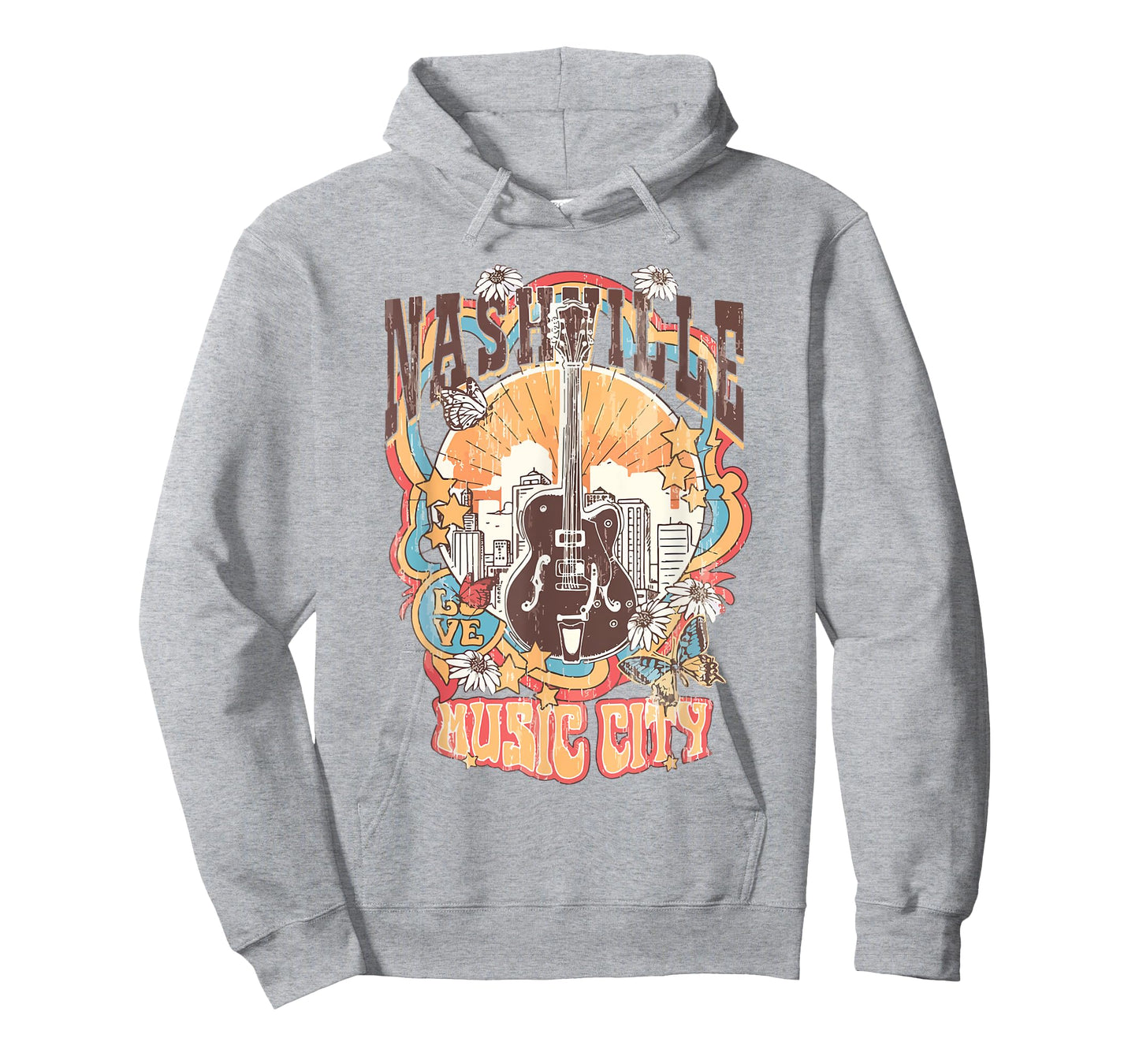 Nashville Tennessee Guitar Country Music City Guitarist Gift T-Shirt