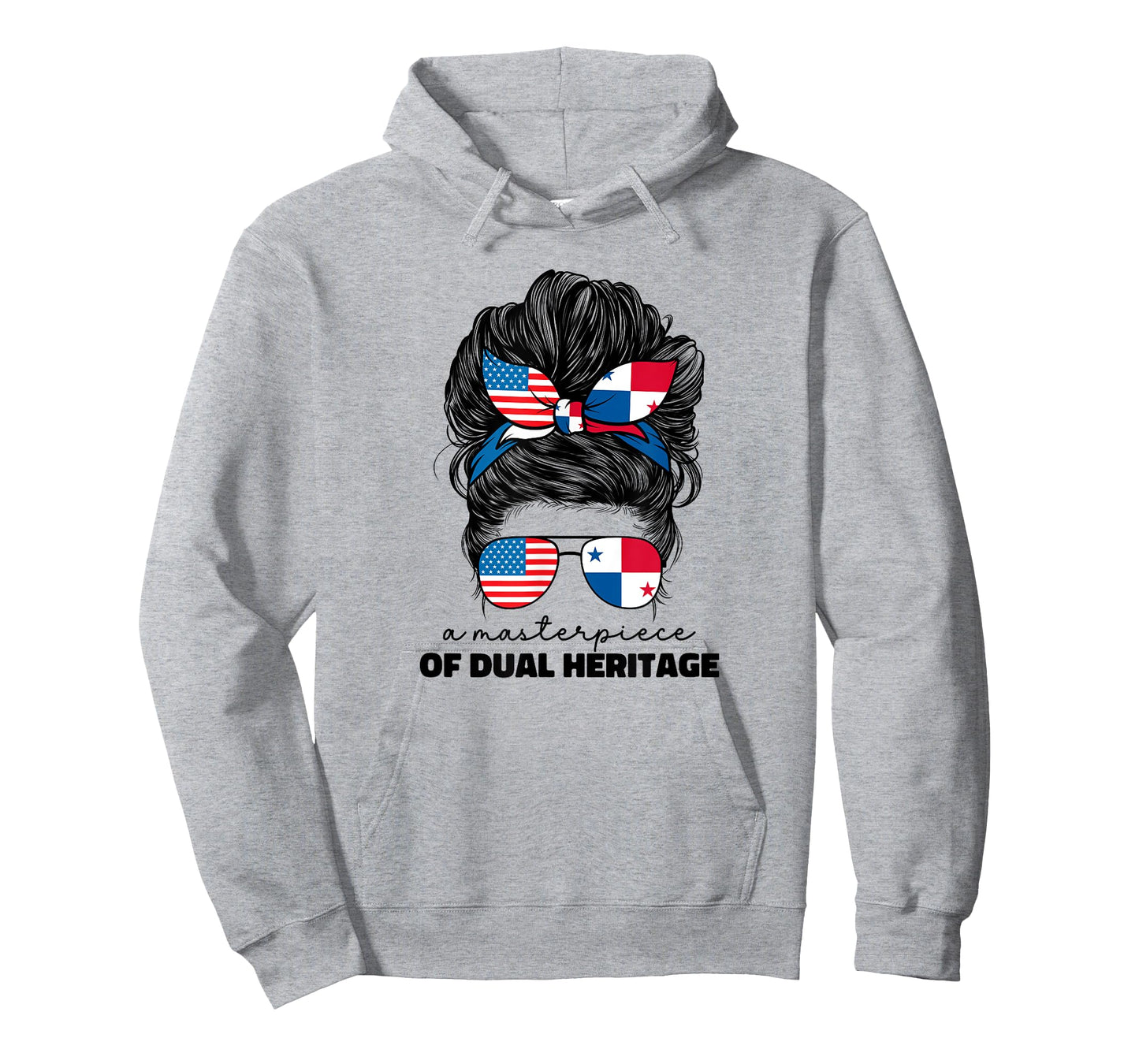 Half American And Panamanian Panama Usa Flag Girl Women T-Shirt