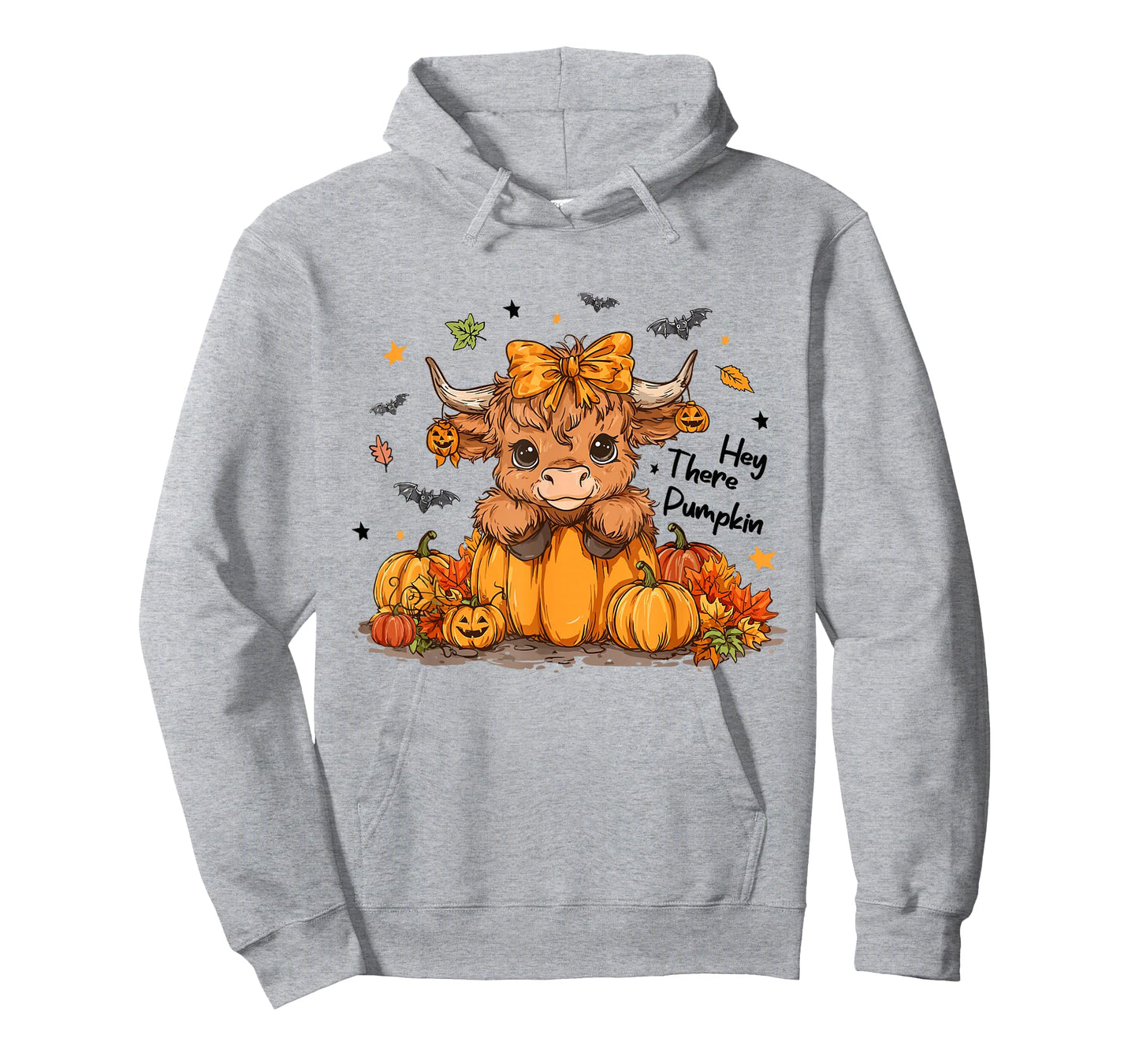 Hey There Pumpkin Halloween Highland Cow Lover Cow Farm T-Shirt