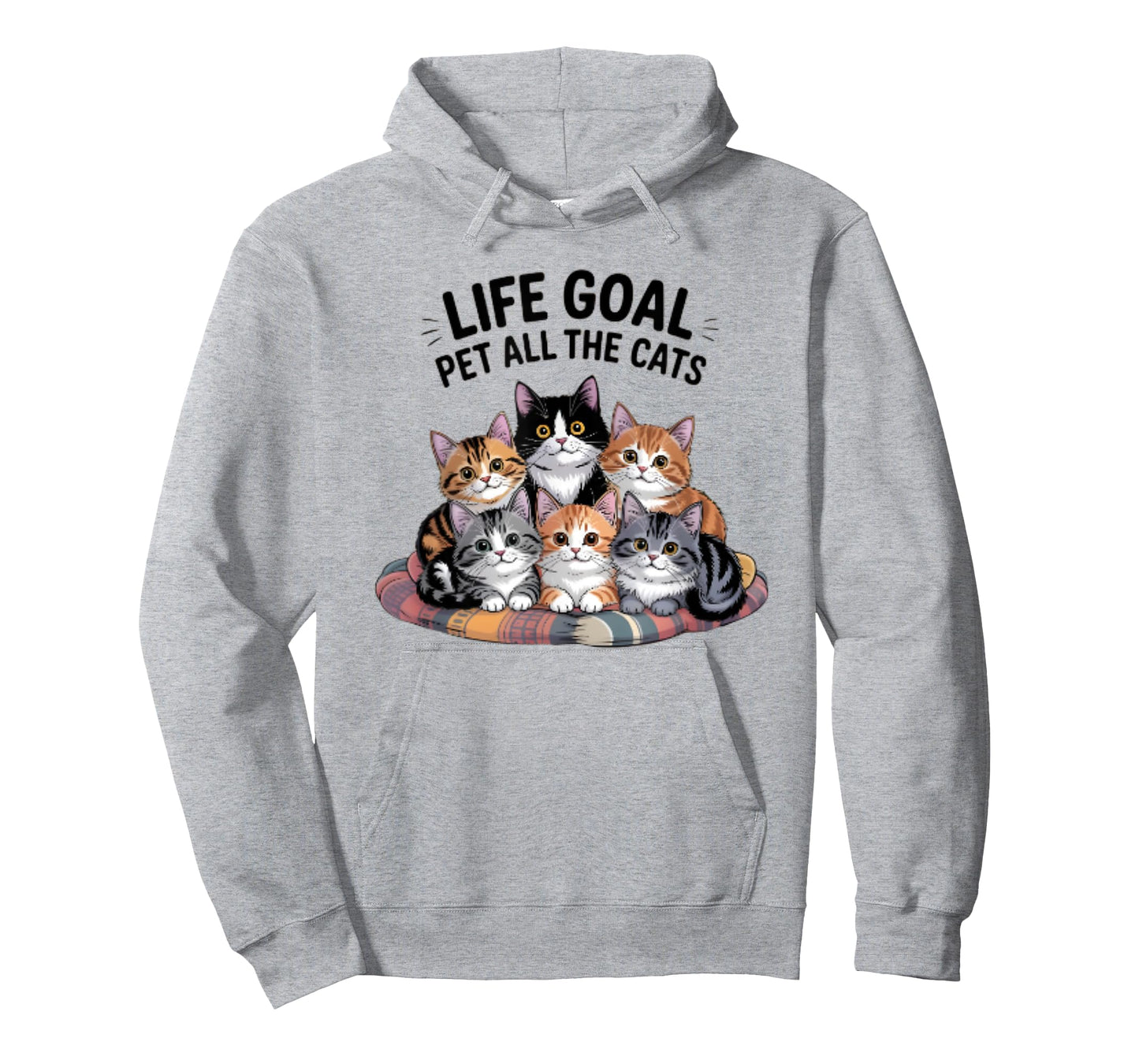 Life Goal Pet All The Cats Funny Cat Lover T-Shirt