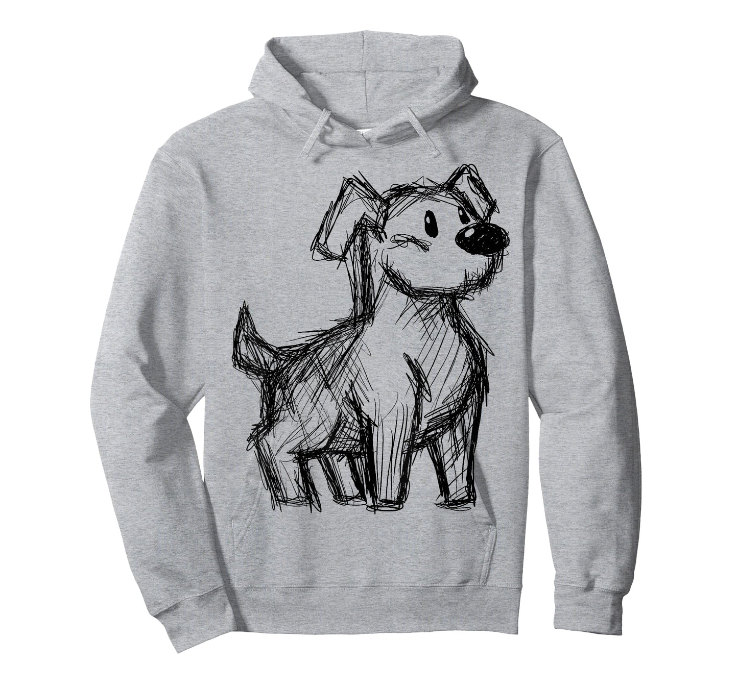 Dog Abstract Art Portrait Drawing Whimsical Dog Lover Gift T-Shirt