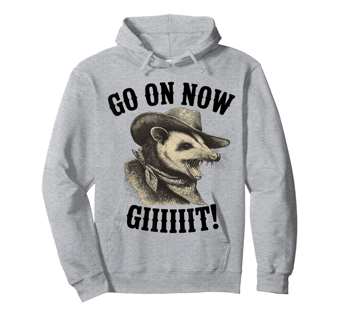Cowboy Opossum Western Country Possum Go On Now Git T-Shirt