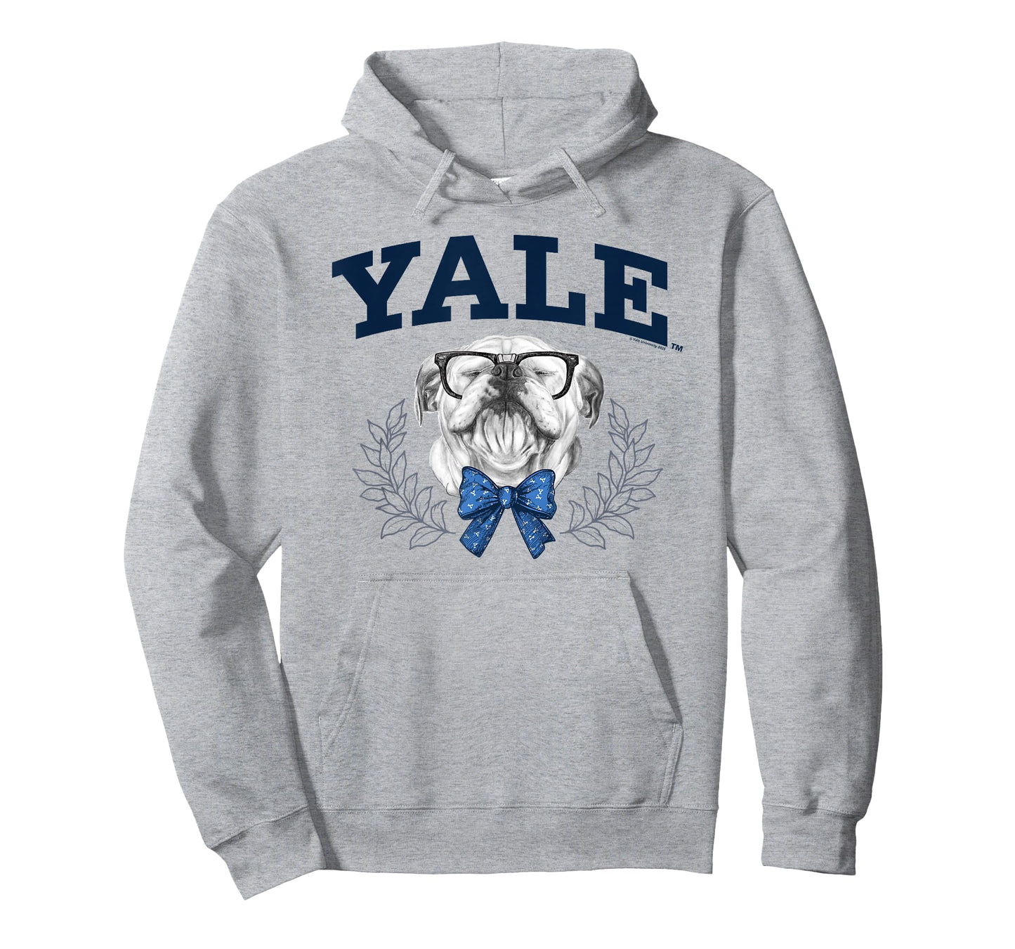 Yale University Bulldog Handsome Dan with Glasses and Bow T-Shirt