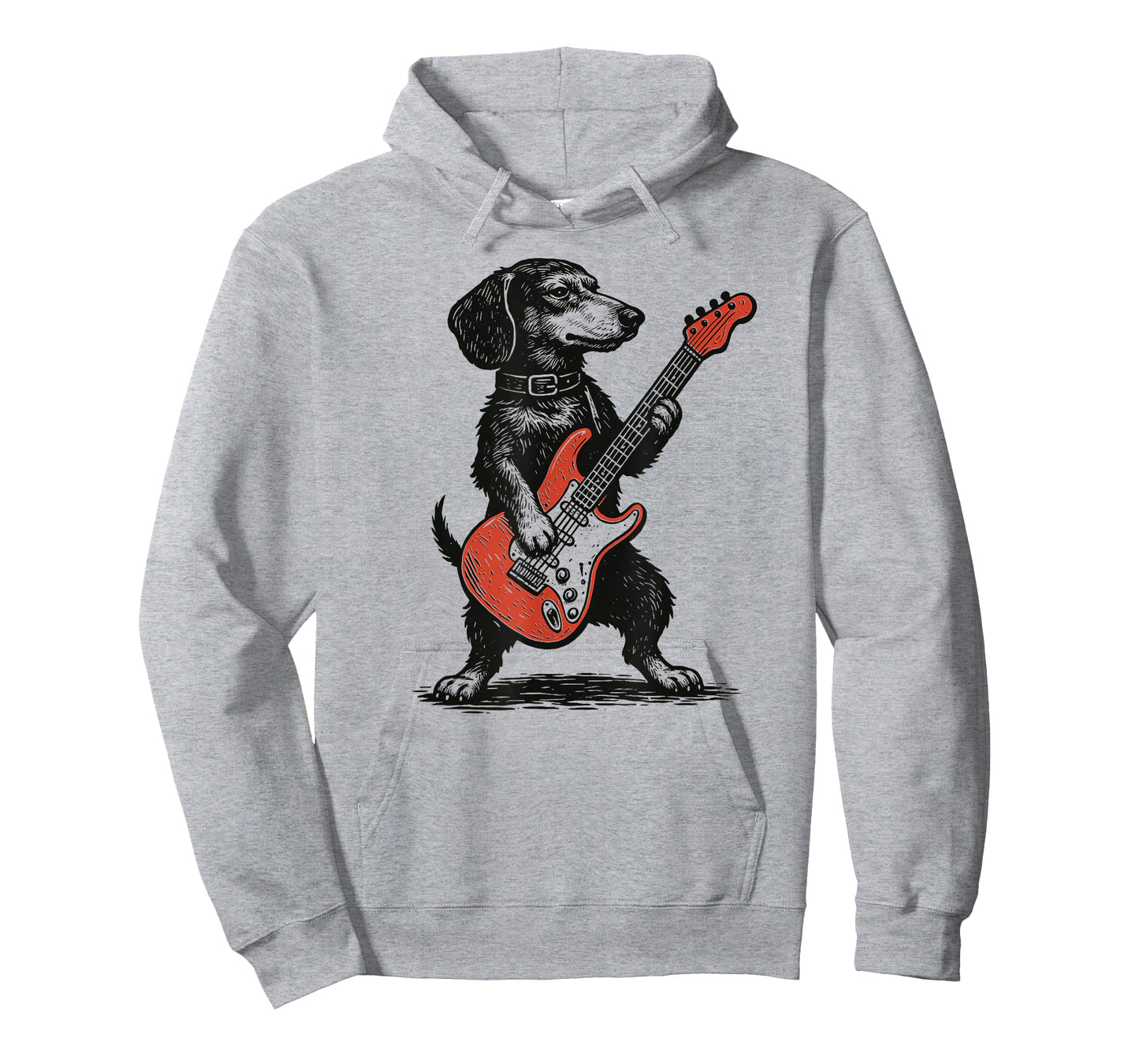 Cute Dachshund Playing Guitar Weenie Wiener Dog Funny T-Shirt