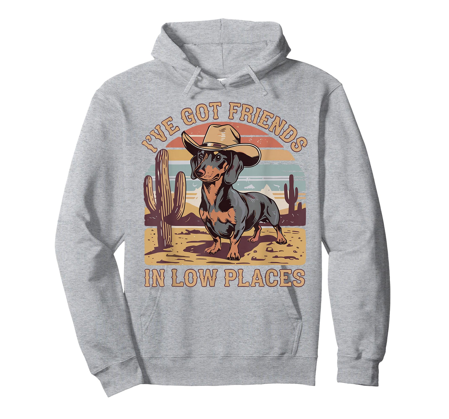 I've Got Friends in Low Places Funny Dachshund Wiener Dog T-Shirt
