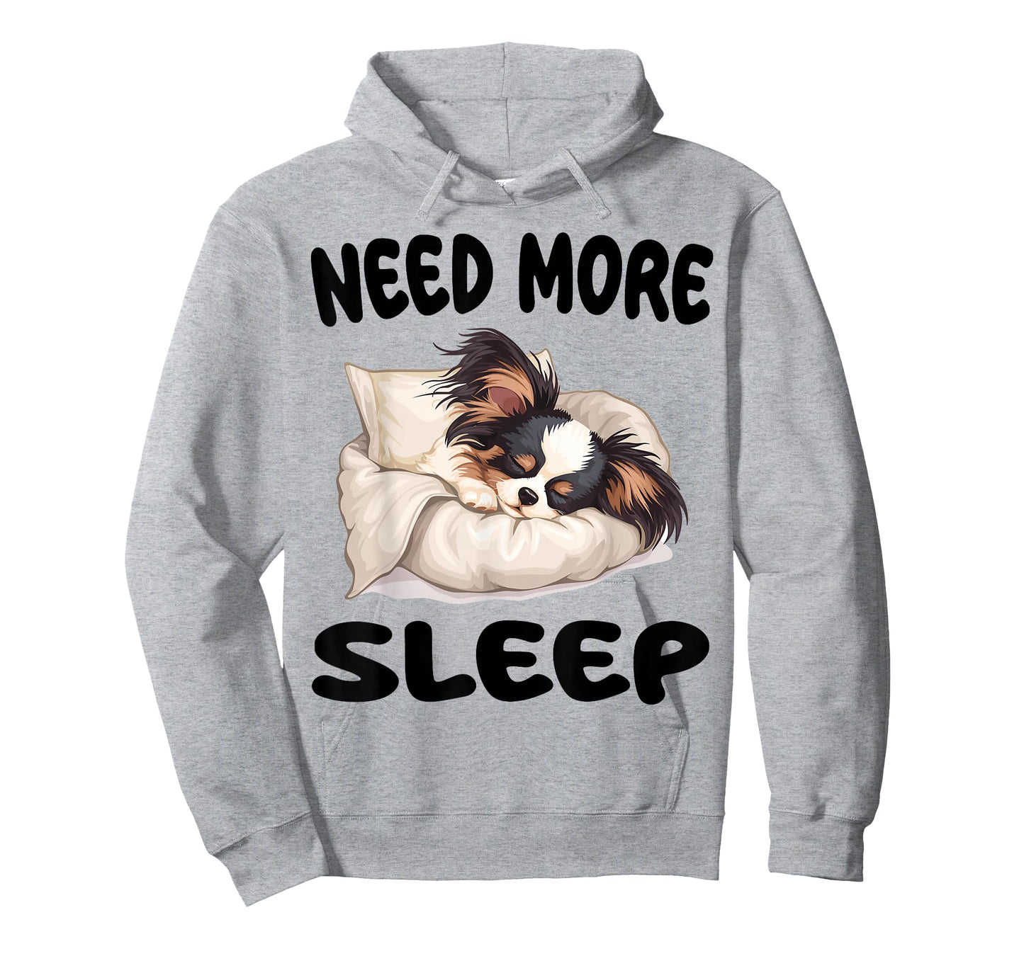Cute Papillon dog Need more Sleep Pajamas Nightgown T-Shirt