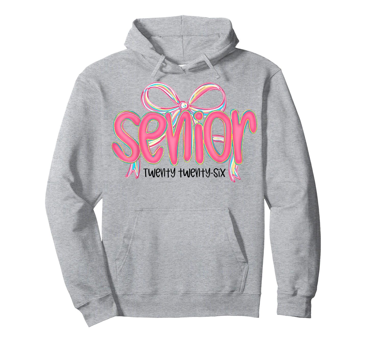 Senior 2026 Cute Pink Bow Graduation T-Shirt