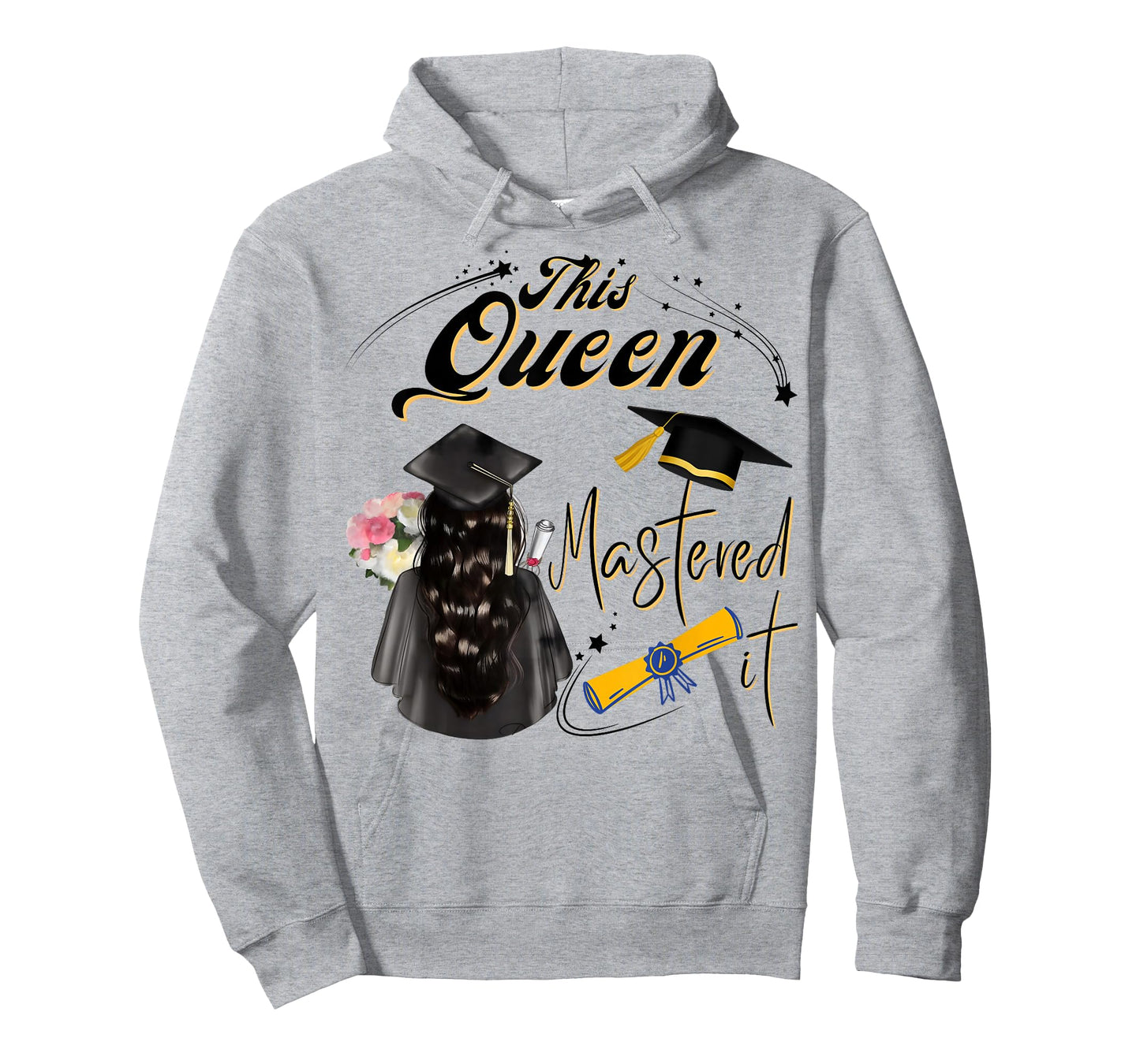 This Queen Mastered It Master Degree PhD Graduation T-Shirt