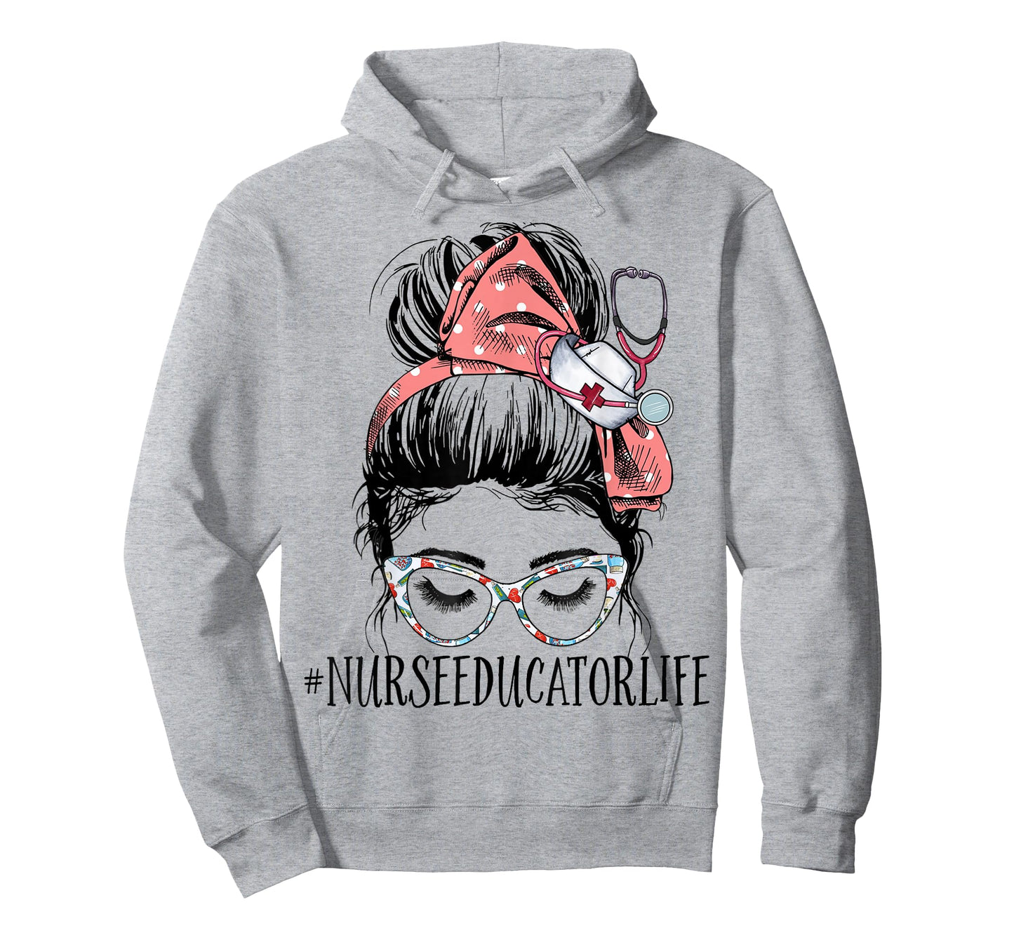 Nurse Educator Life Messy Bun CNE Nursing School Instructor T-Shirt