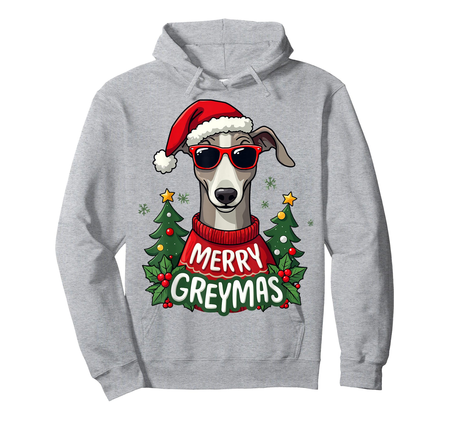 Merry Greymas Cute Greyhound Dog Christmas Holiday T-Shirt