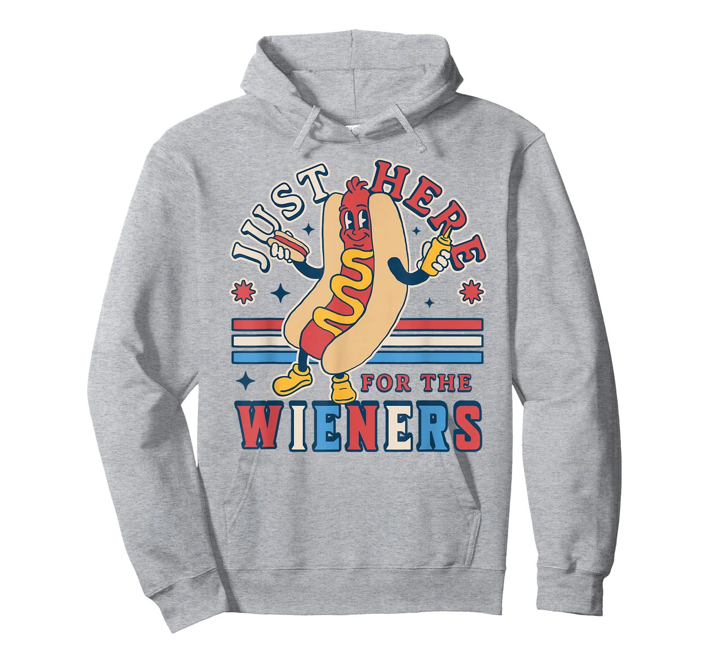 I'm Just Here for The Wieners - 4th of July Hot Dog Funny T-Shirt