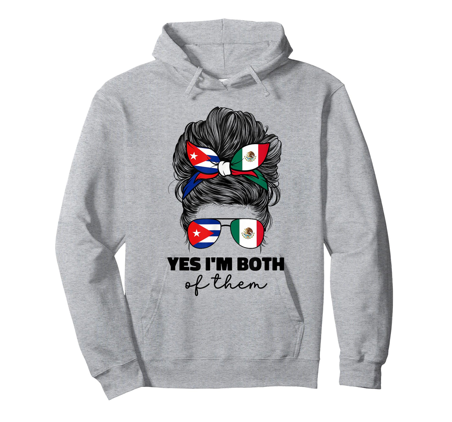 Half Mexican And Half Cuban Mexico Cubanita Cuba Flag Girl T-Shirt