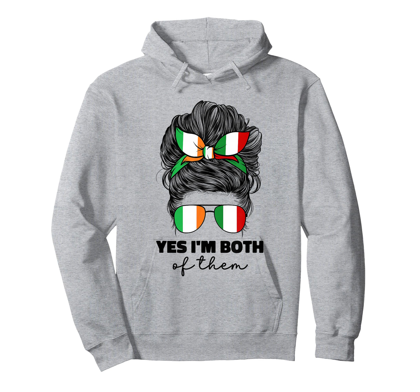 Half Italian and Irish Ireland Italy Flag Girl for Women Mix T-Shirt