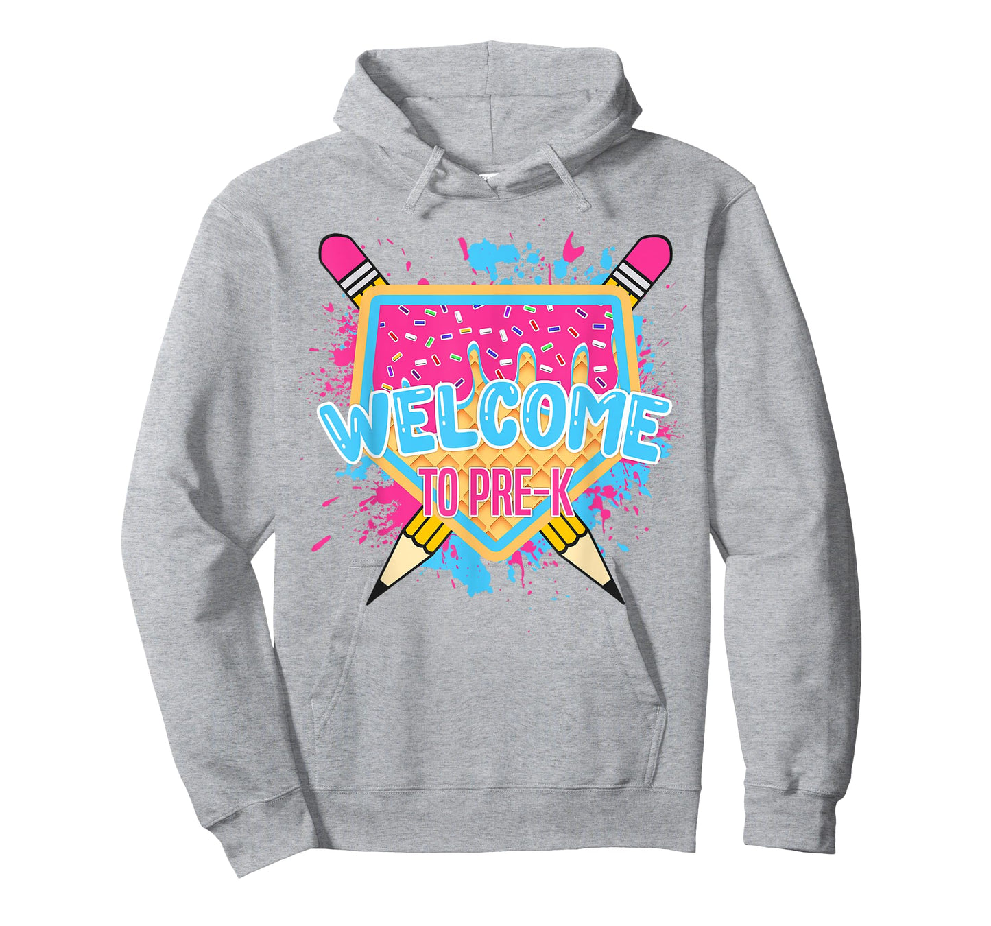 Welcome To Pre-K Home Plate Ice Cream Drip Back To School T-Shirt