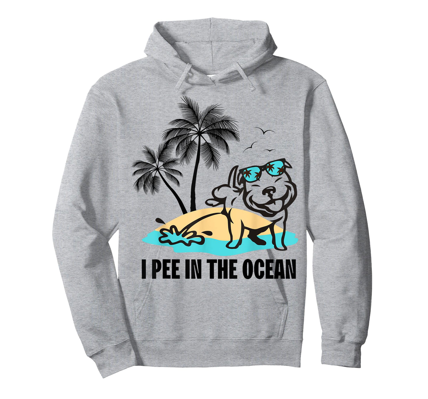I Pee In The Ocean Summer Beach Family Vacation Funny Dog T-Shirt