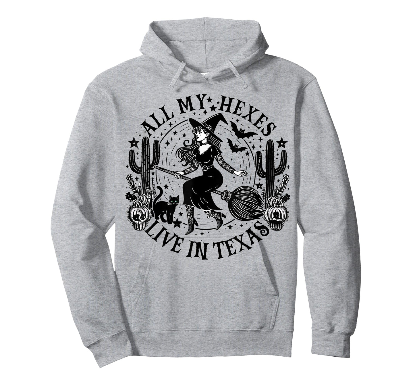 All My Hexes Live In Texas Western Country Witch Halloween T-Shirt