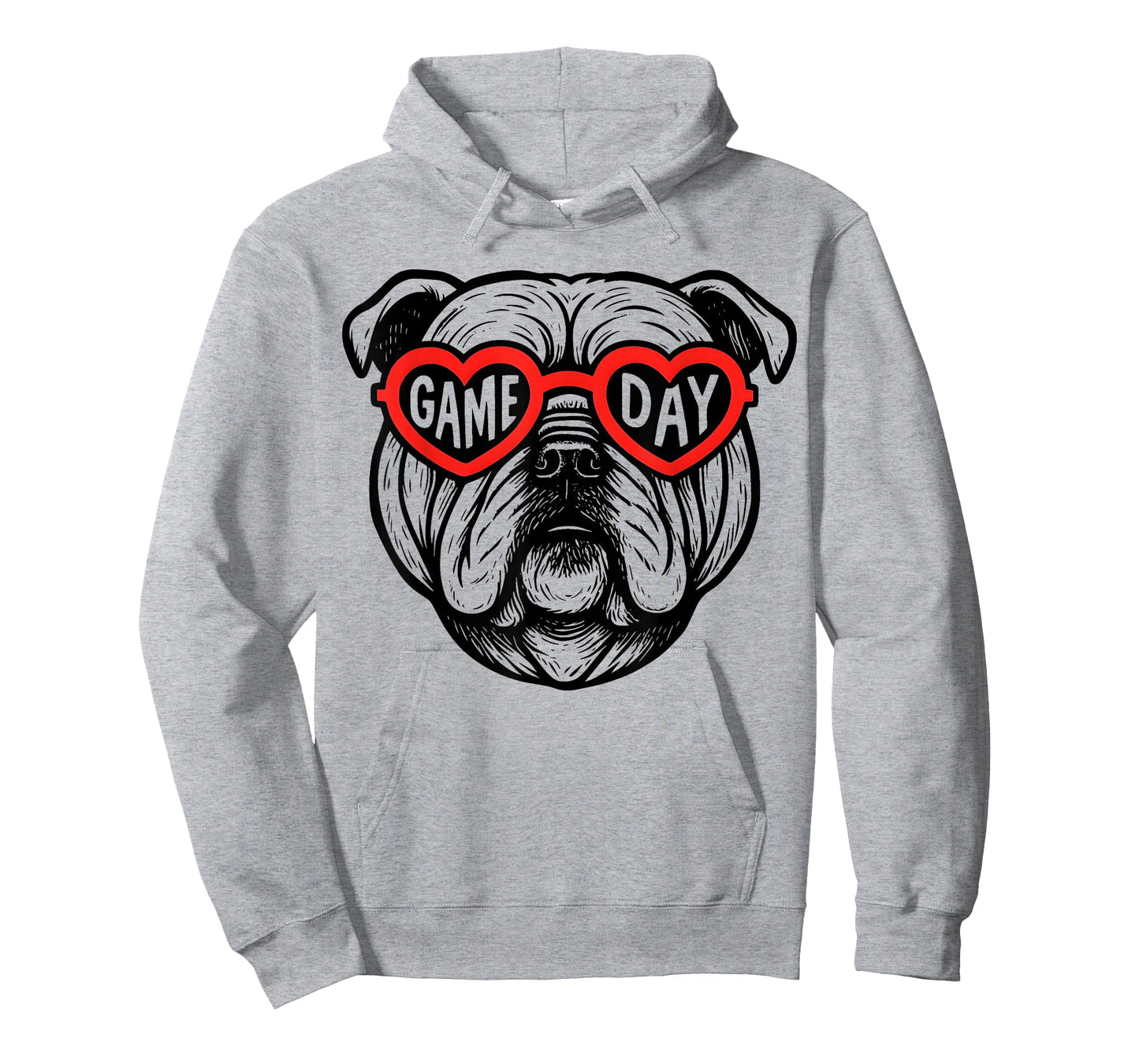 Vintage Bulldog Heart Retro Game Day Gift for Men Women Kid T-Shirt