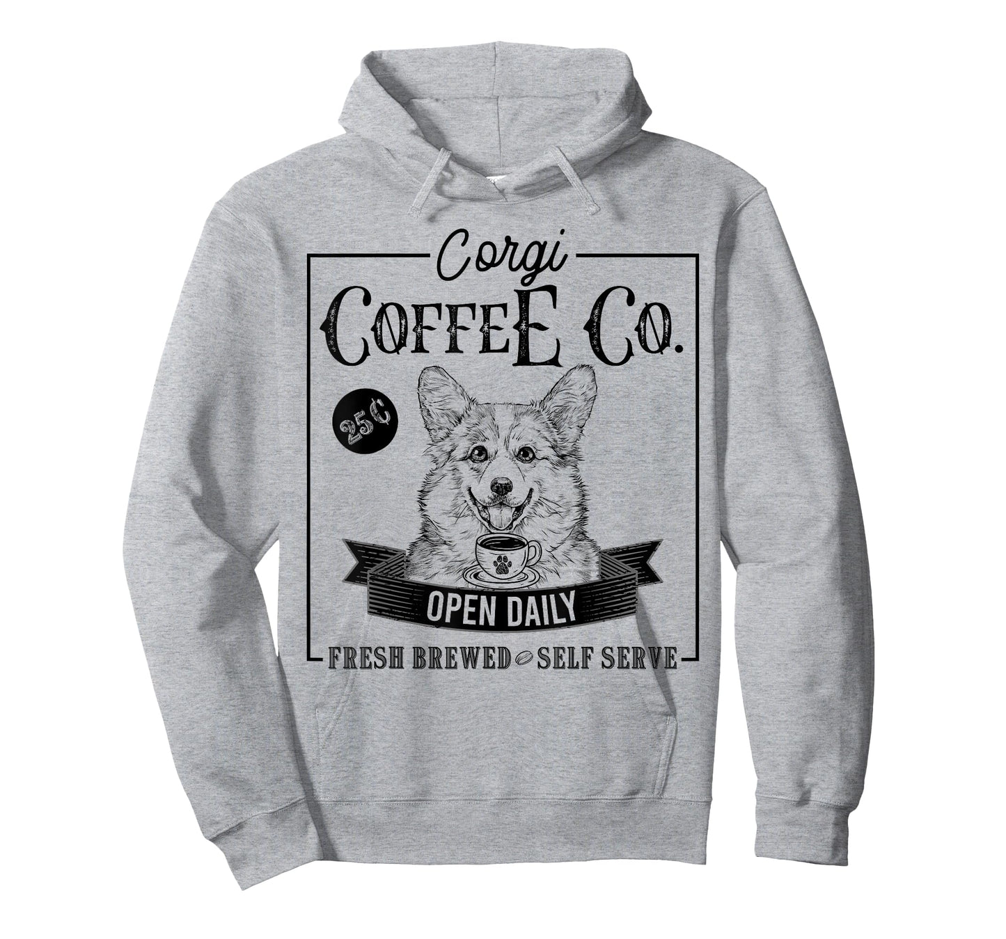 Retro Pembroke Welsh Corgi Coffee Funny Dog Mom Coffee Lover T-Shirt