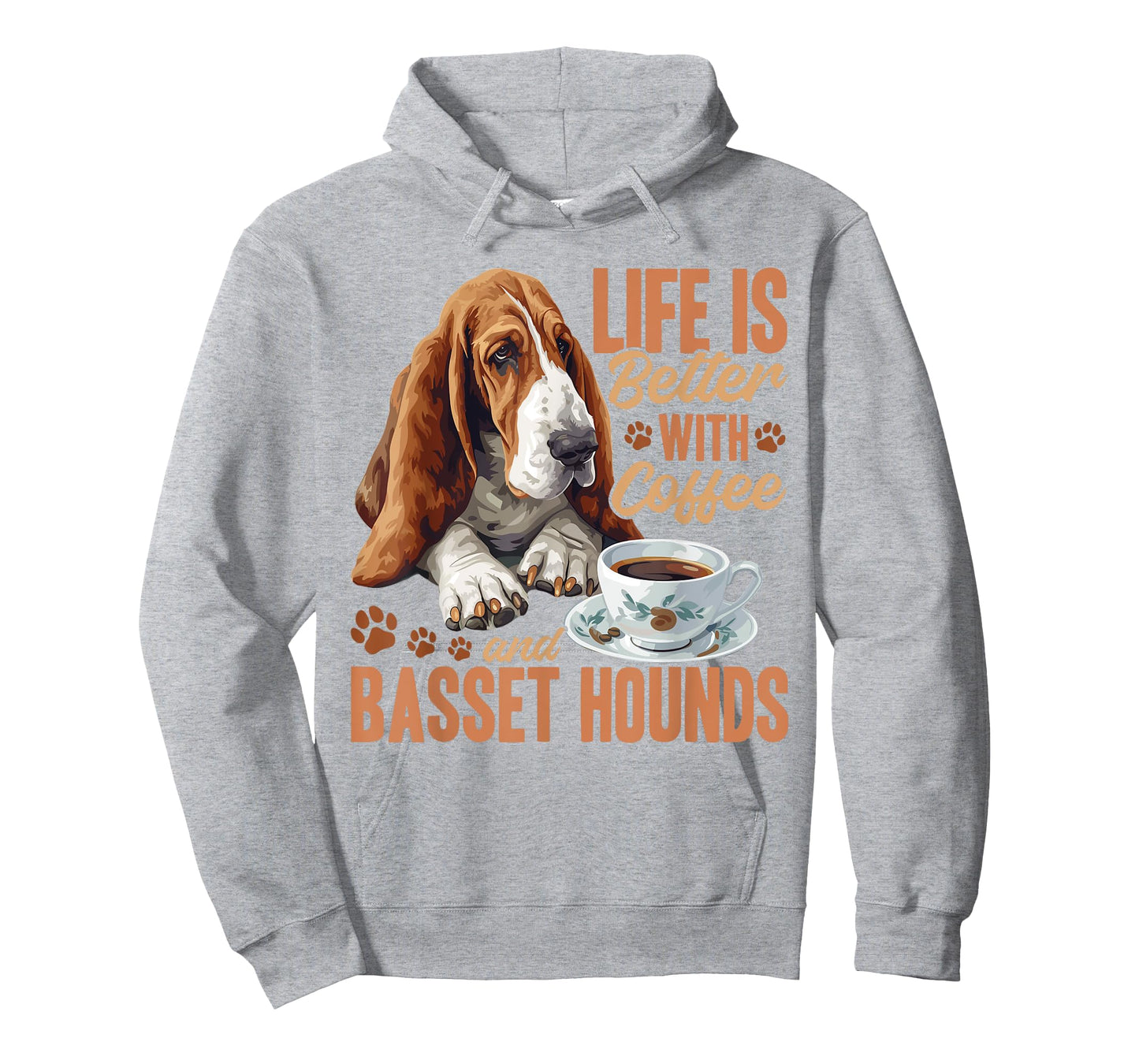 Basset Hound Dog Breed Life is Better with Coffee and a T-Shirt for Men Women Kids